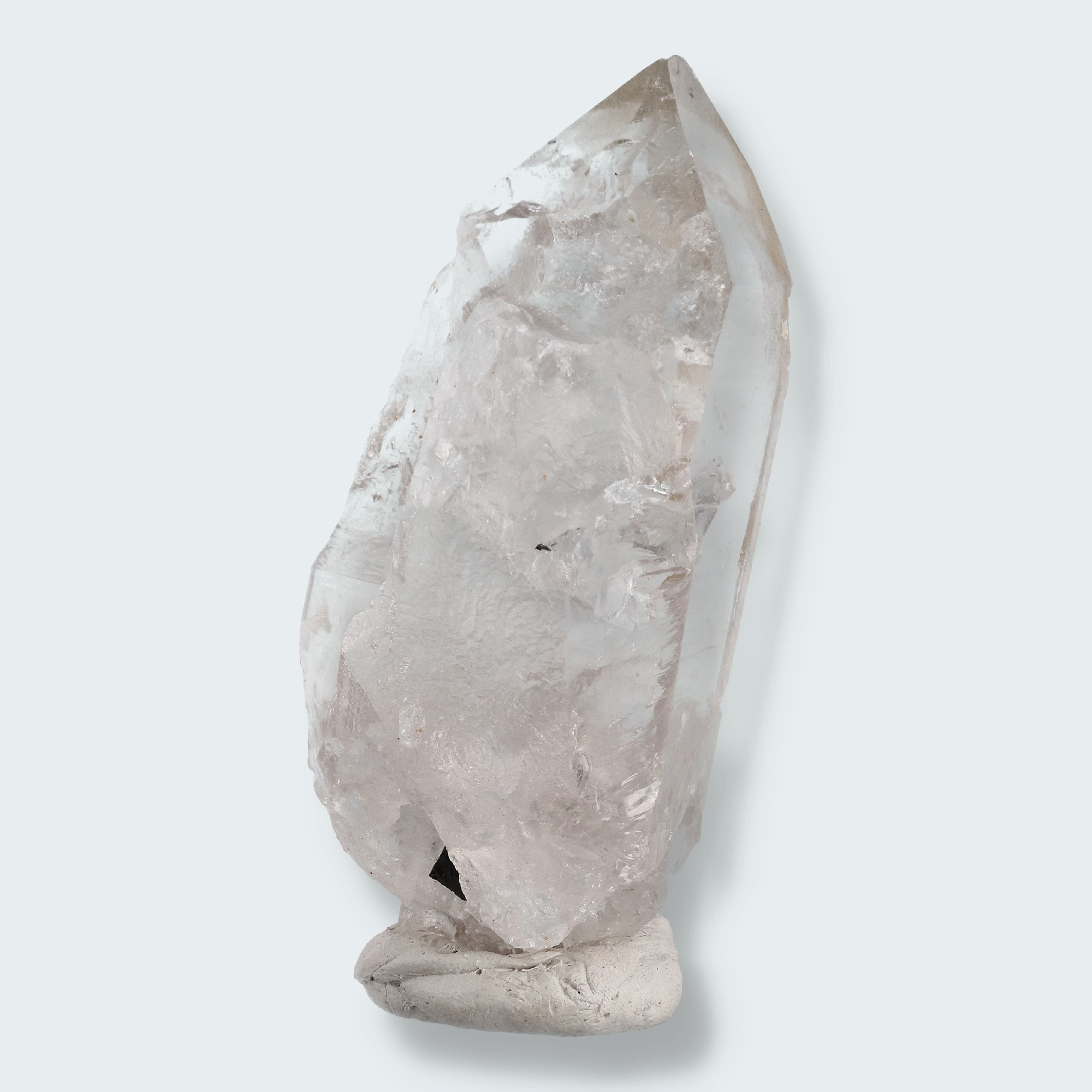 Schwarzer Schörl Turmalin an Himalaya Bergkristall (189g) – Ansicht 2
