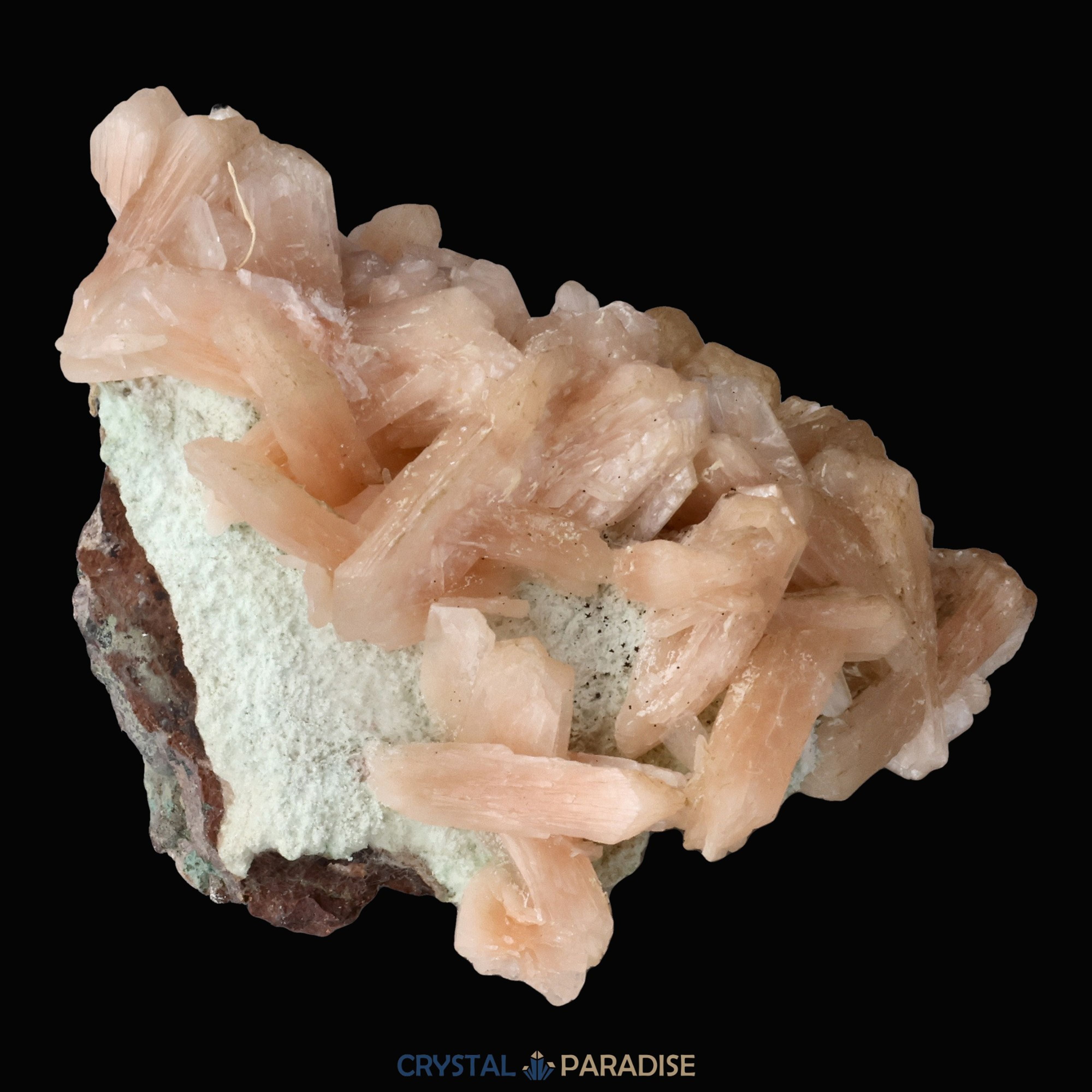 Stilbit Cluster Handstufe auf Zeolith aus Indien (194g) – Ansicht 8