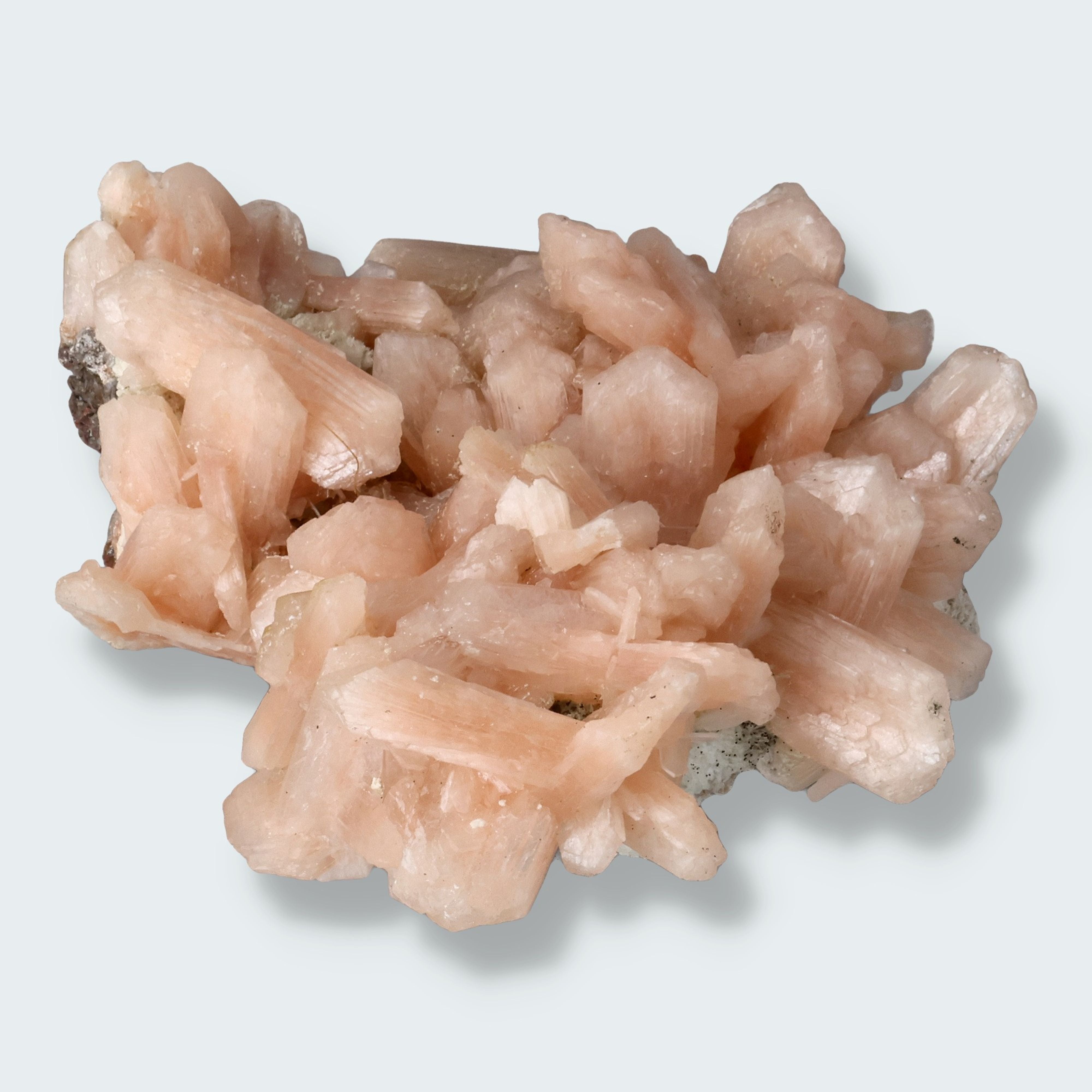 Stilbit Cluster Handstufe auf Zeolith aus Indien (195g) – Ansicht 3