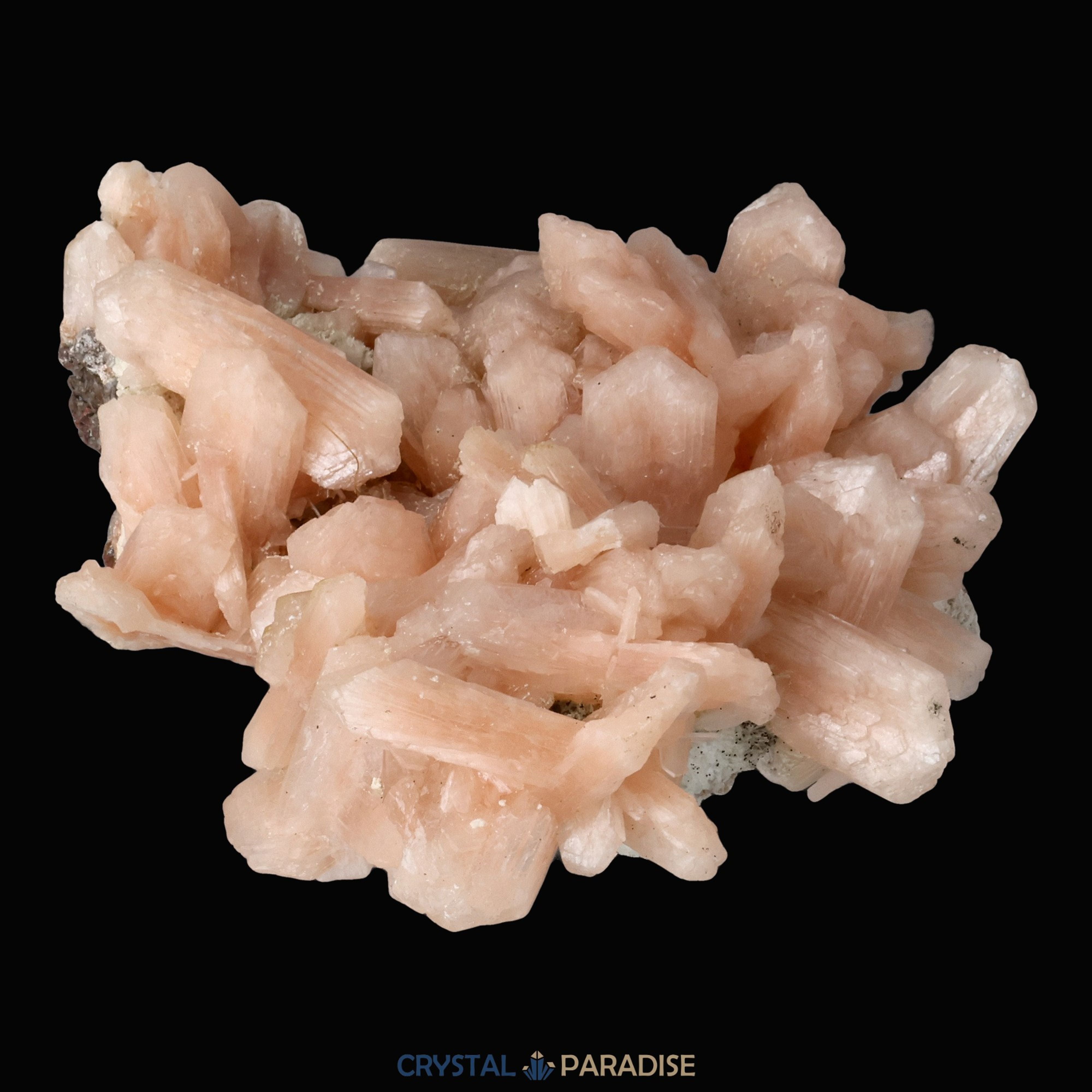 Stilbit Cluster Handstufe auf Zeolith aus Indien (195g) – Ansicht 6