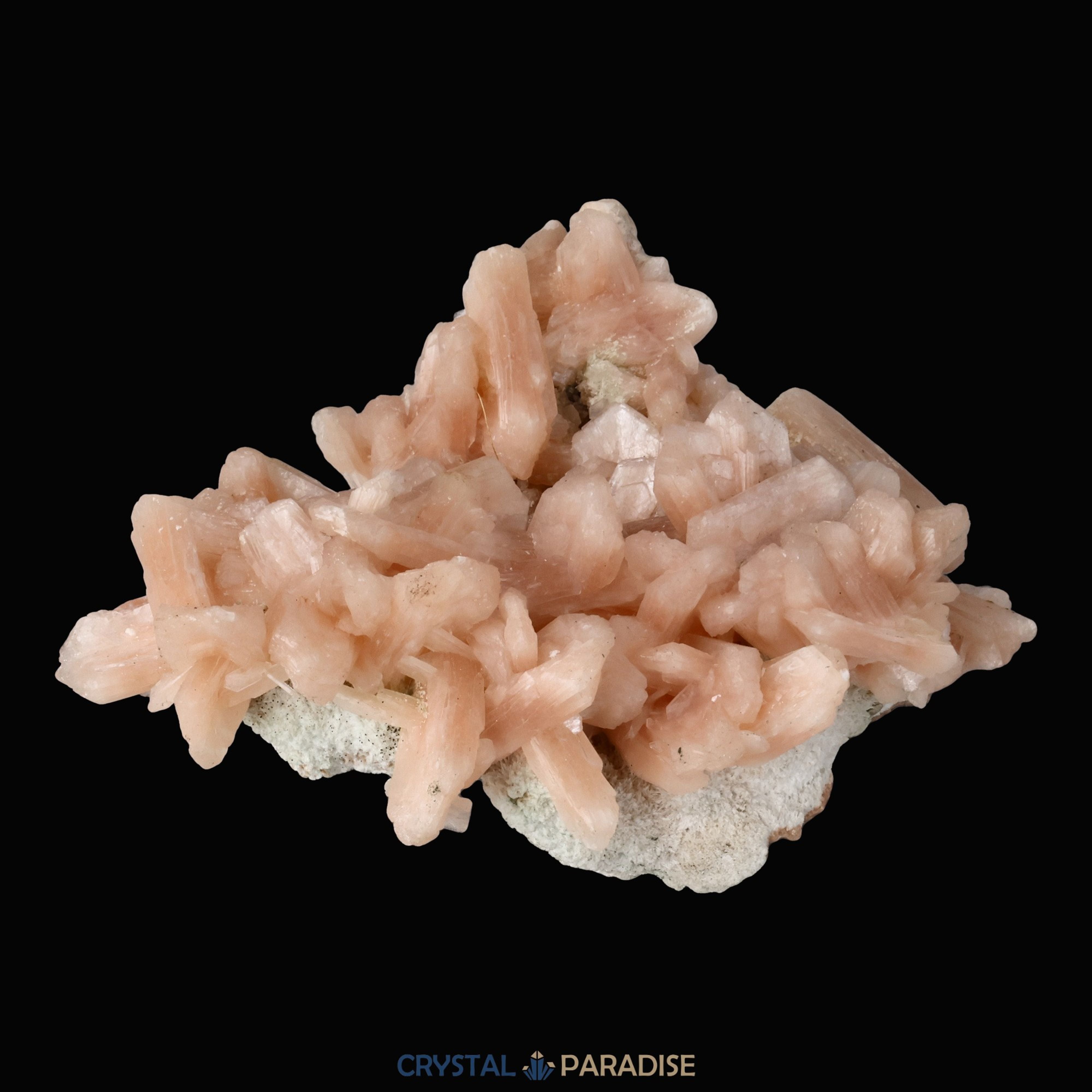 Stilbit Cluster Handstufe auf Zeolith aus Indien (195g) – Ansicht 7