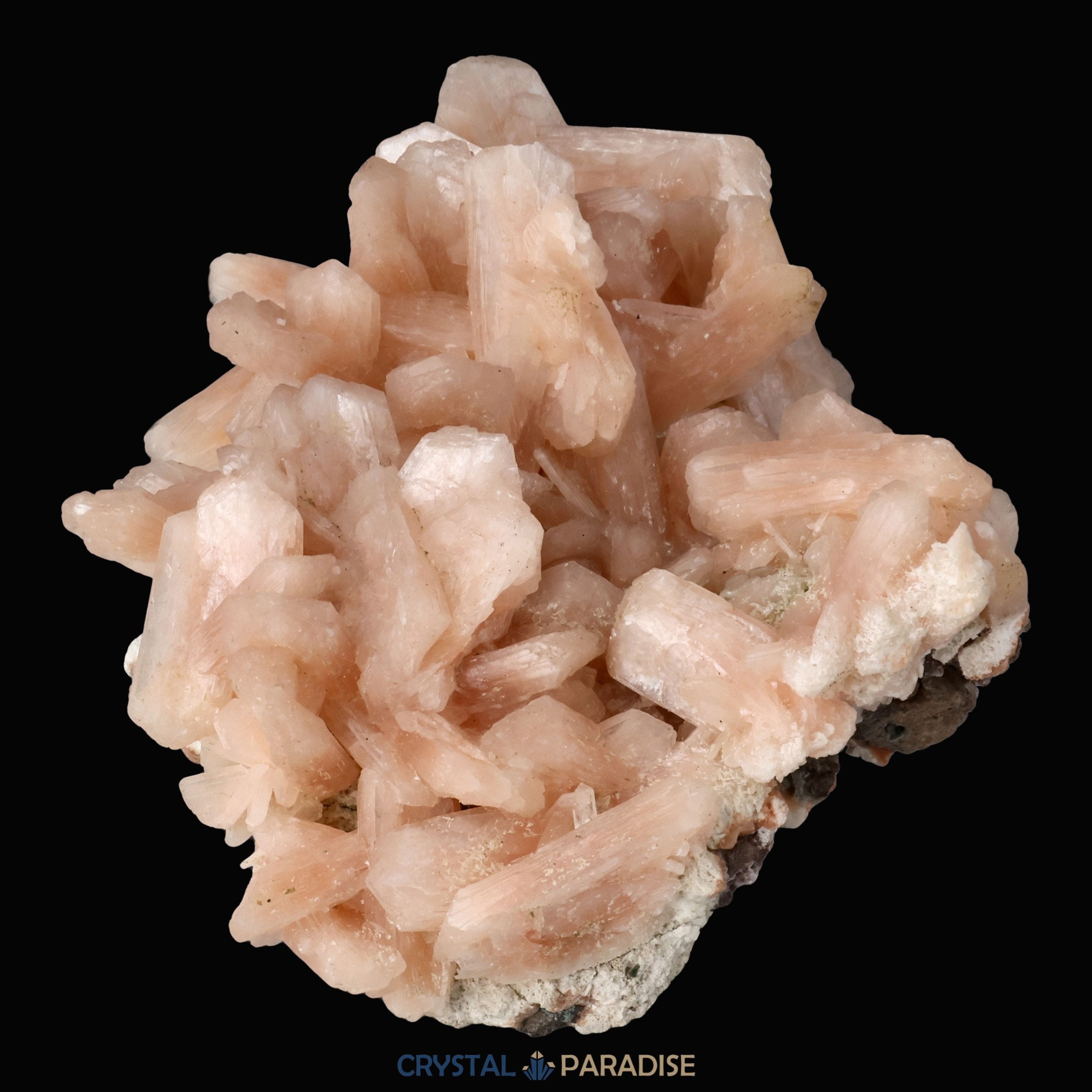 Stilbit Cluster Handstufe auf Zeolith aus Indien (195g) – Ansicht 9