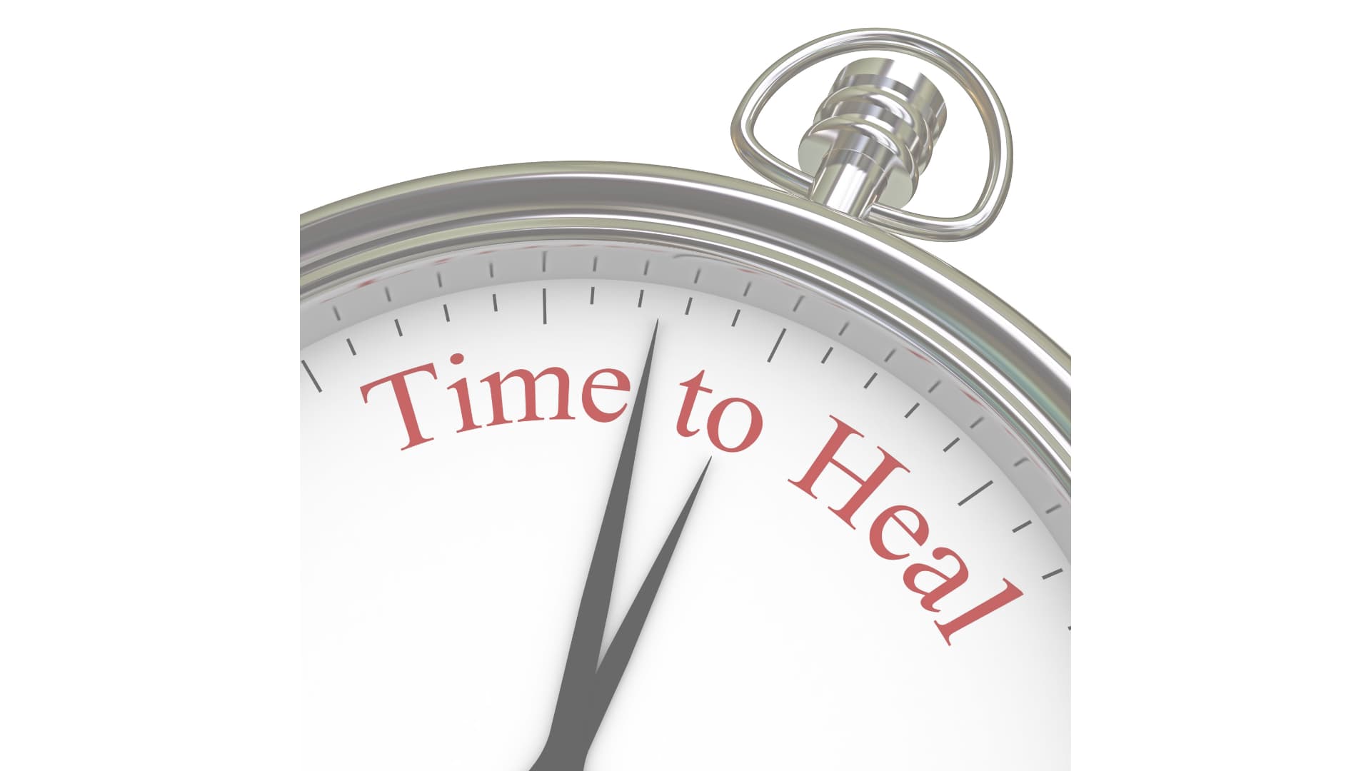 Stoppuhr auf der steht time to heal