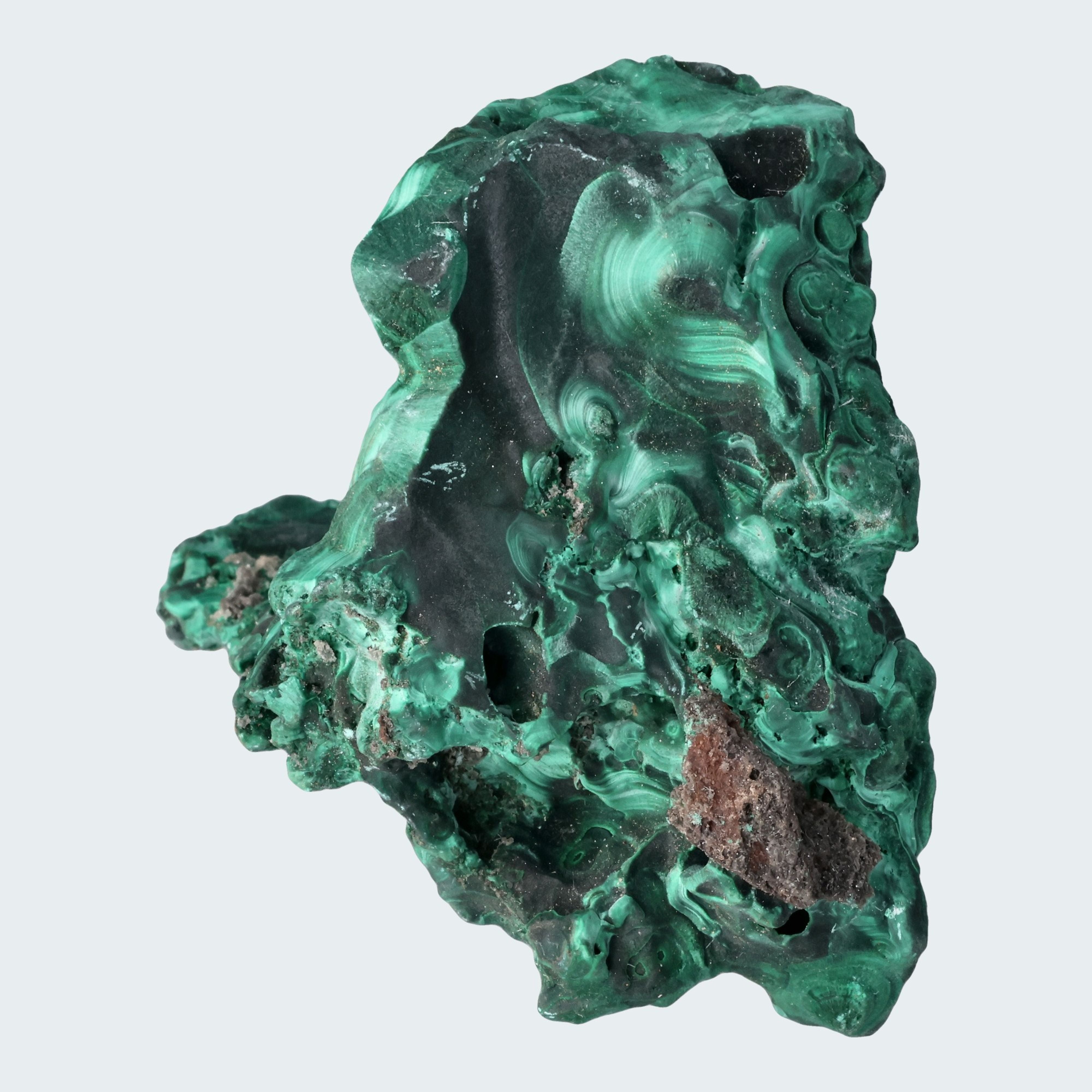 Velvet Malachit Stufe aus der Tantara Mine, Kongo (257g) – Ansicht 2