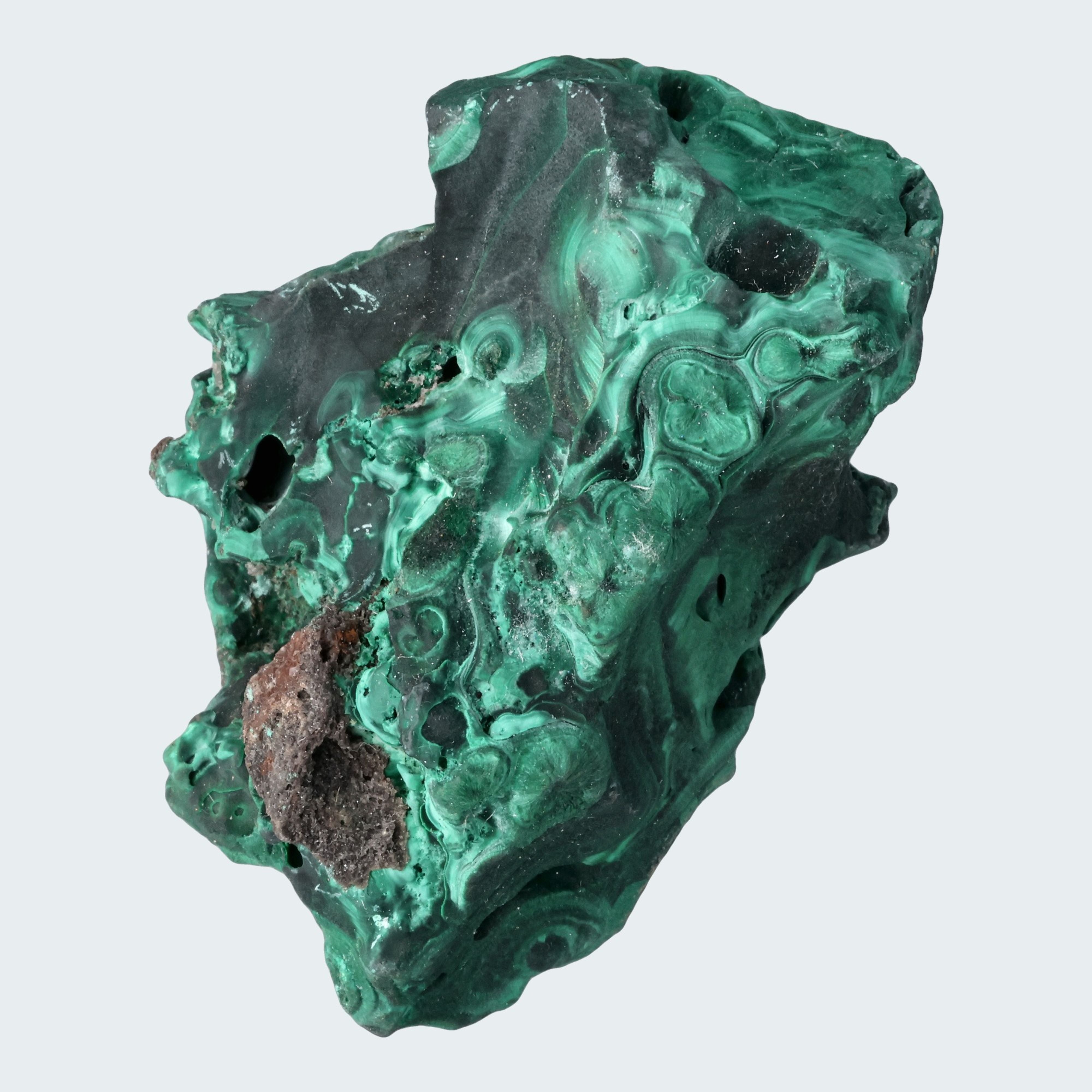 Velvet Malachit Stufe aus der Tantara Mine, Kongo (257g) – Ansicht 3