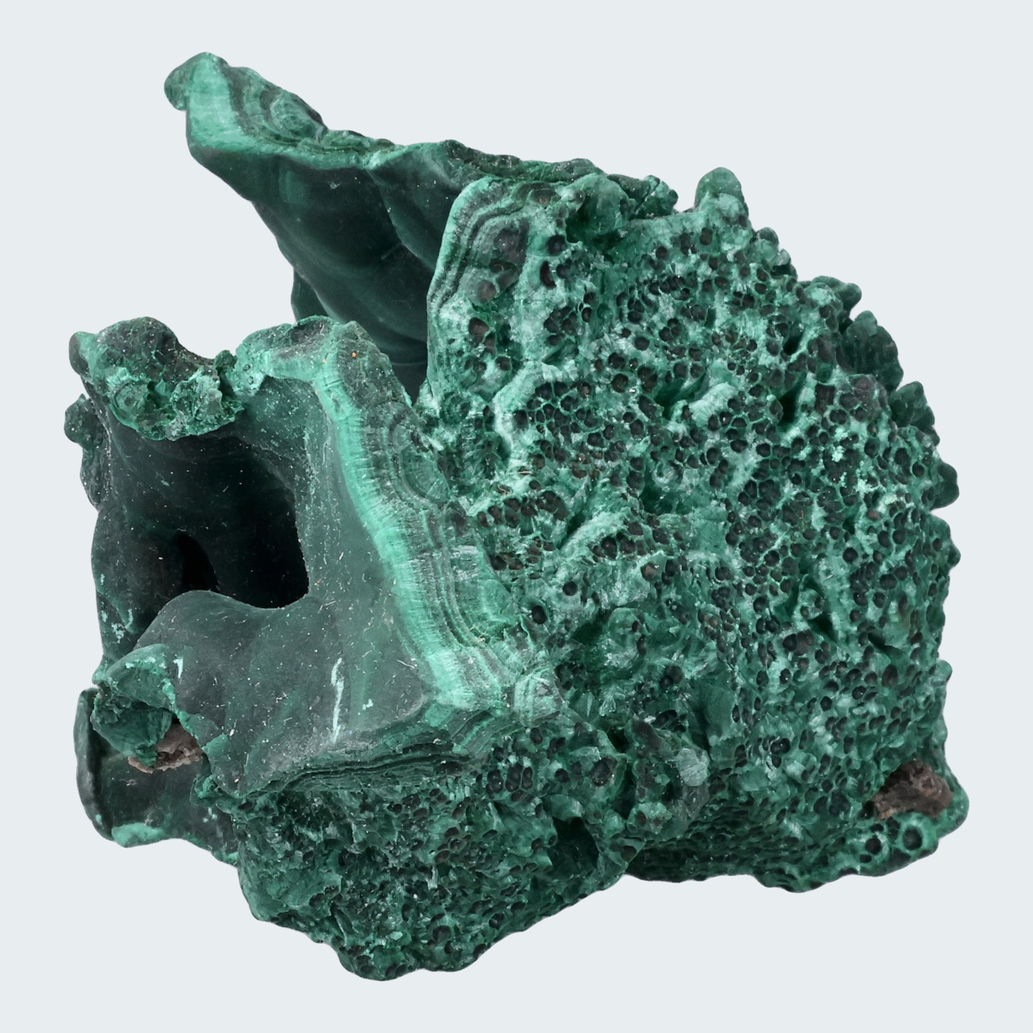 Velvet Malachit Stufe aus der Tantara Mine, Kongo (452g) – Ansicht 12
