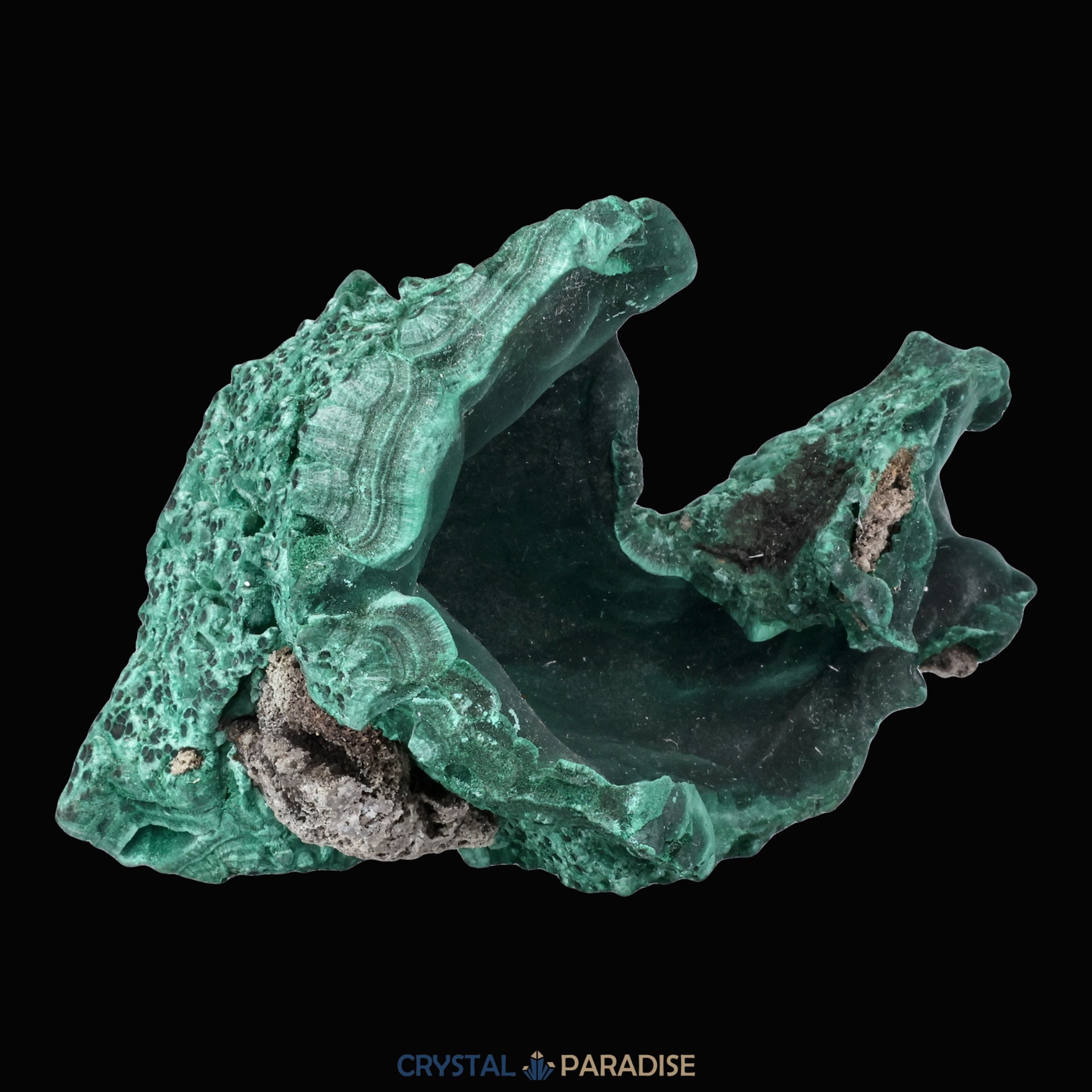 Velvet Malachit Stufe aus der Tantara Mine, Kongo (452g) – Ansicht 23