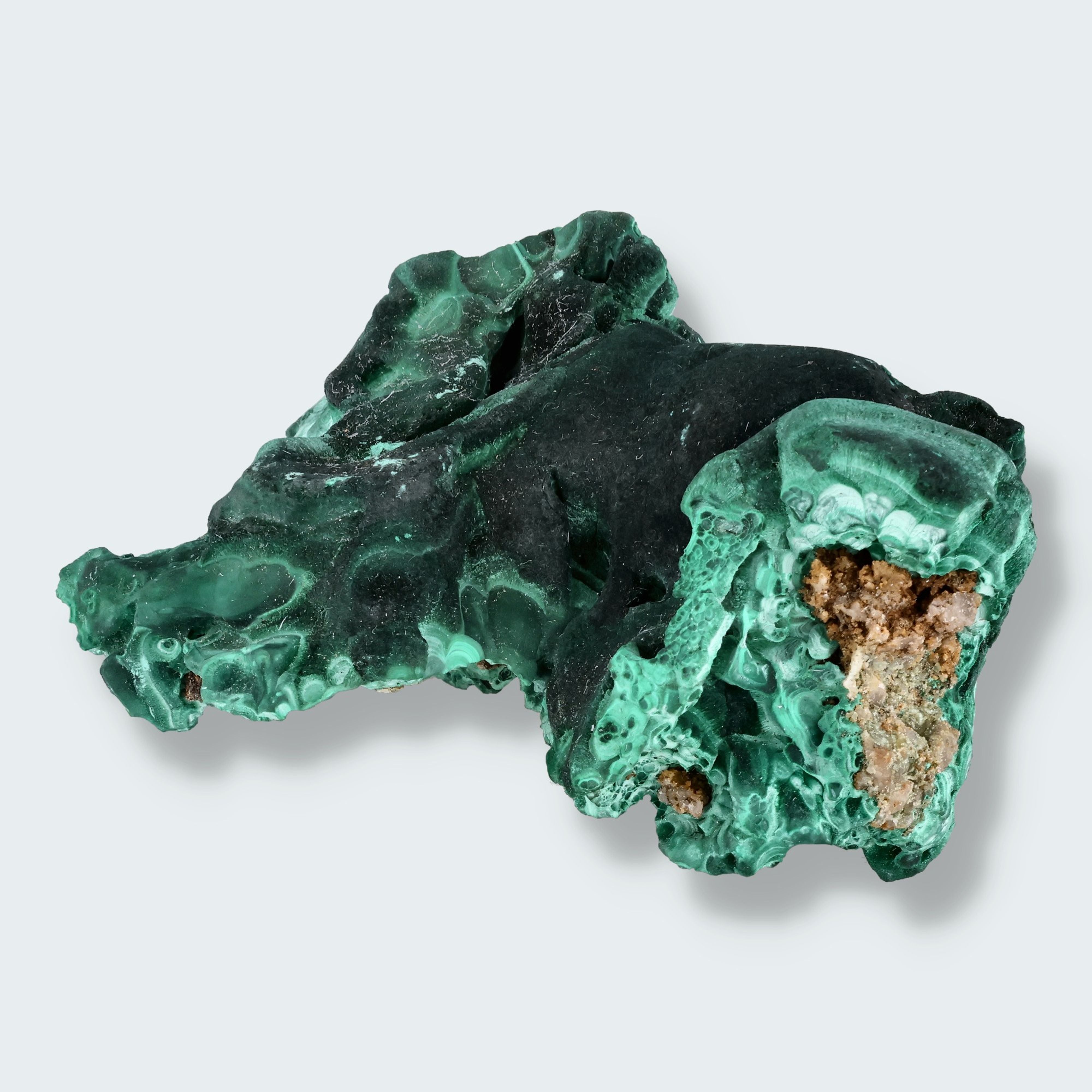 Velvet Samt Malachit Stufe aus der Tantara Mine, Kongo (343g) – Ansicht 2