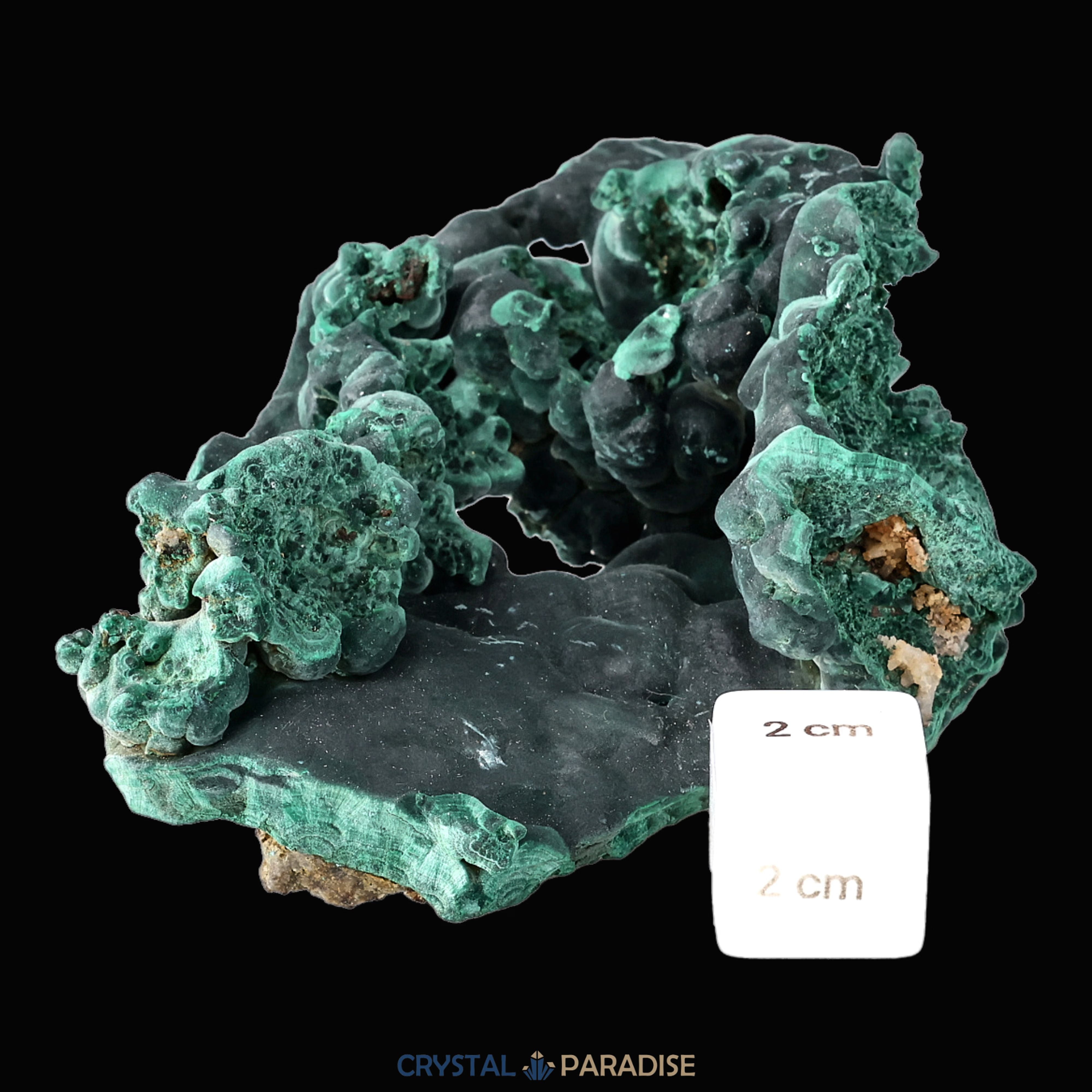 Velvet Samt Malachit Stufe aus der Tantara Mine, Kongo (344g) – Ansicht 2