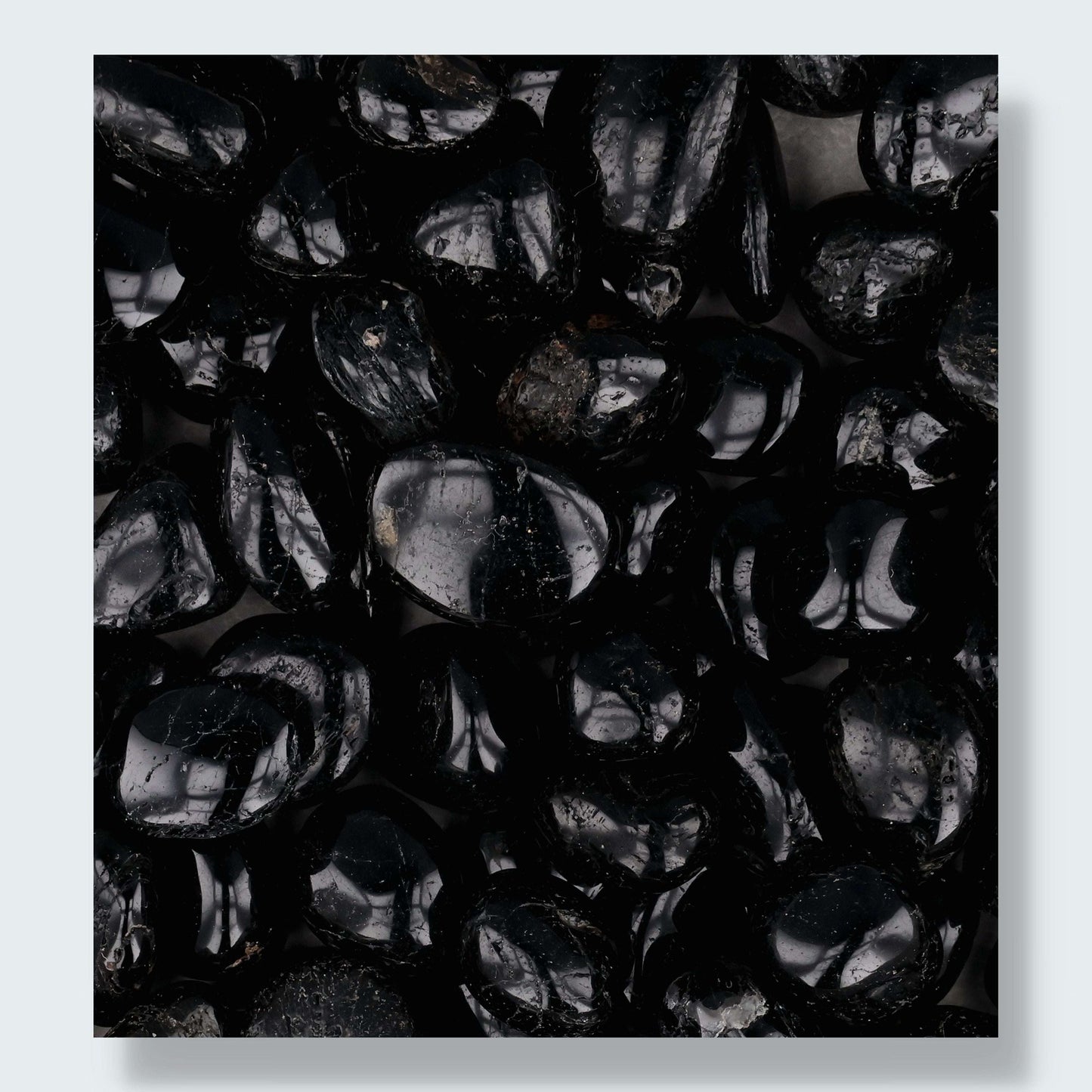 Schwarzer Schörl Turmalin Trommelsteine