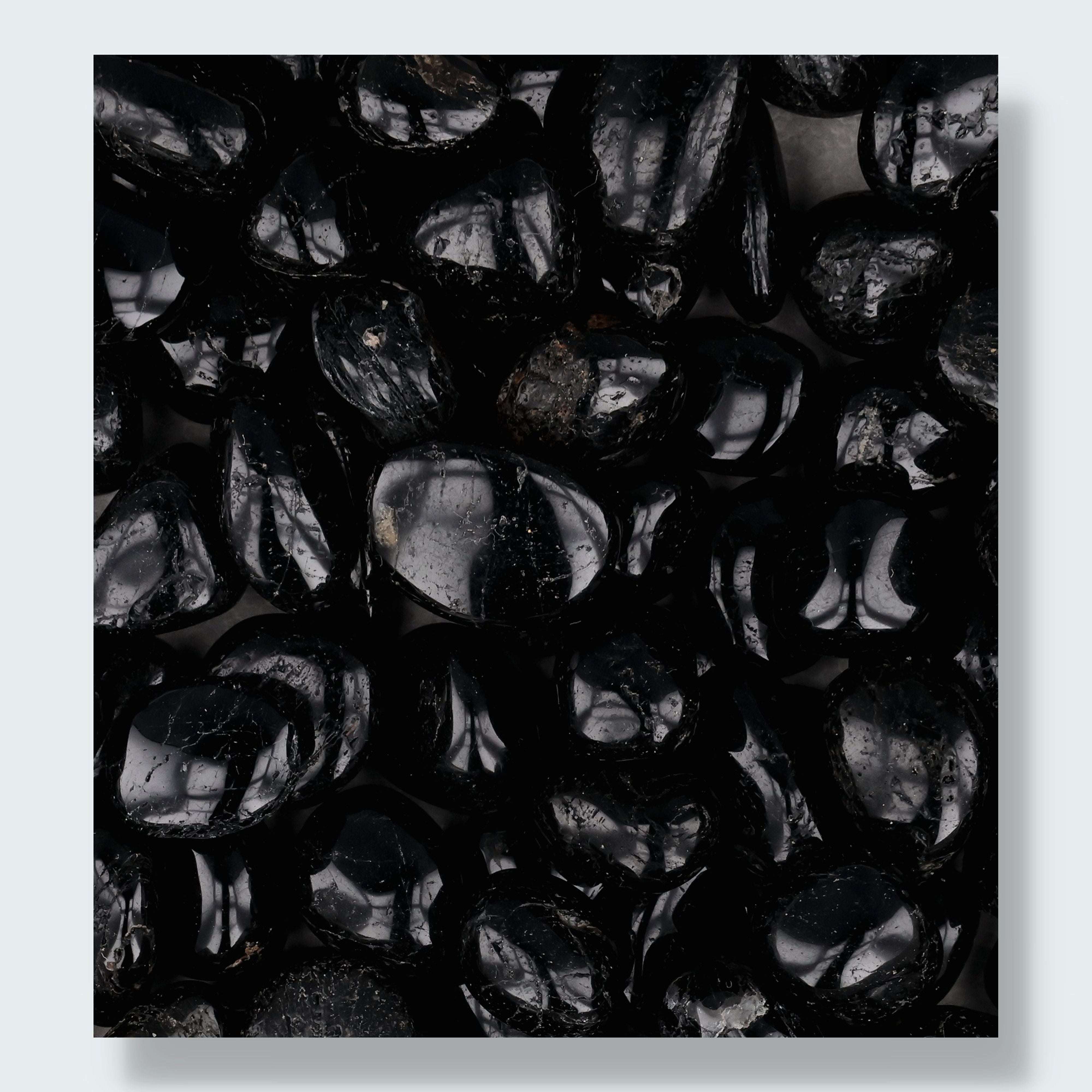 Schwarzer Schörl Turmalin Trommelsteine