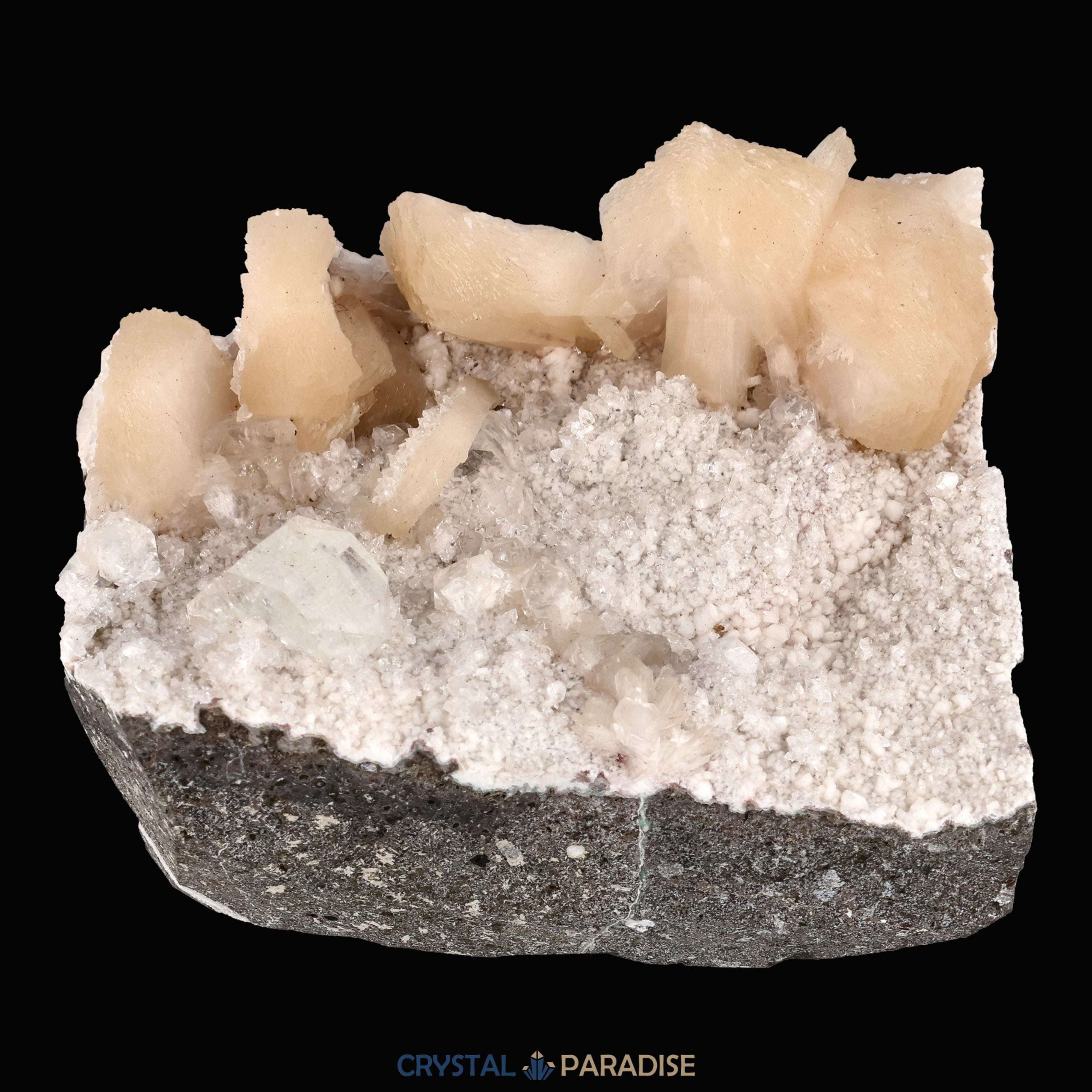 Apophyllit Stilbit Cluster aus Indien (517g) - crystal paradise