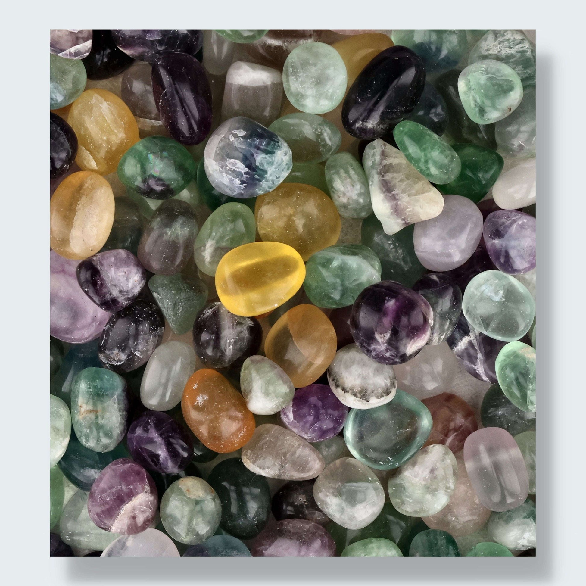 Bunte Fluorit Trommelsteine