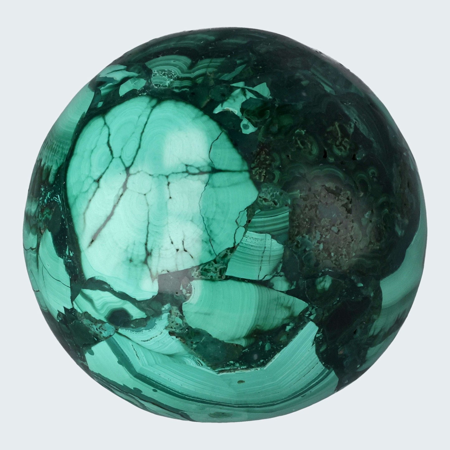 Malachit Kugel aus dem Kongo - crystal paradise