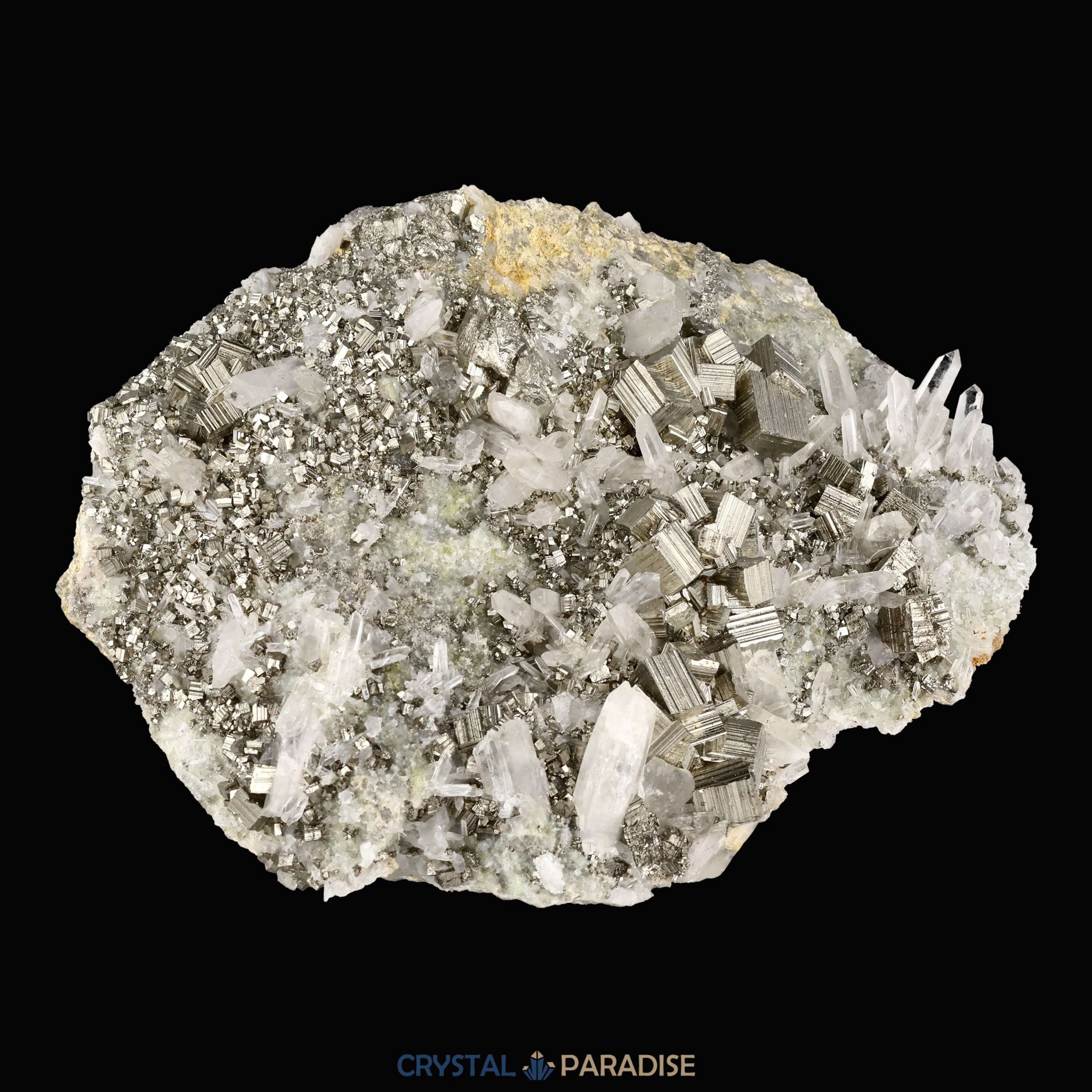 Pyrit an Bergkristall aus Indonesien (2066g) - crystal paradise