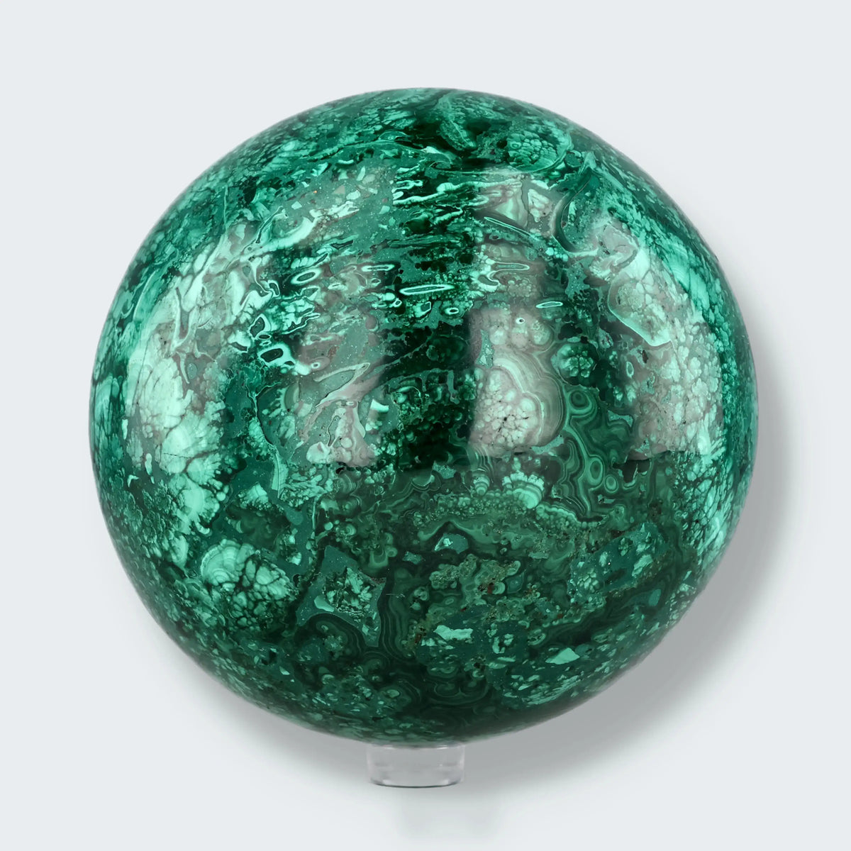 Malachit aus Mindigi Mine, Kambove, Katanga, Demokratische Republik Kongo, Stufe Durchmesser 10,3 cm