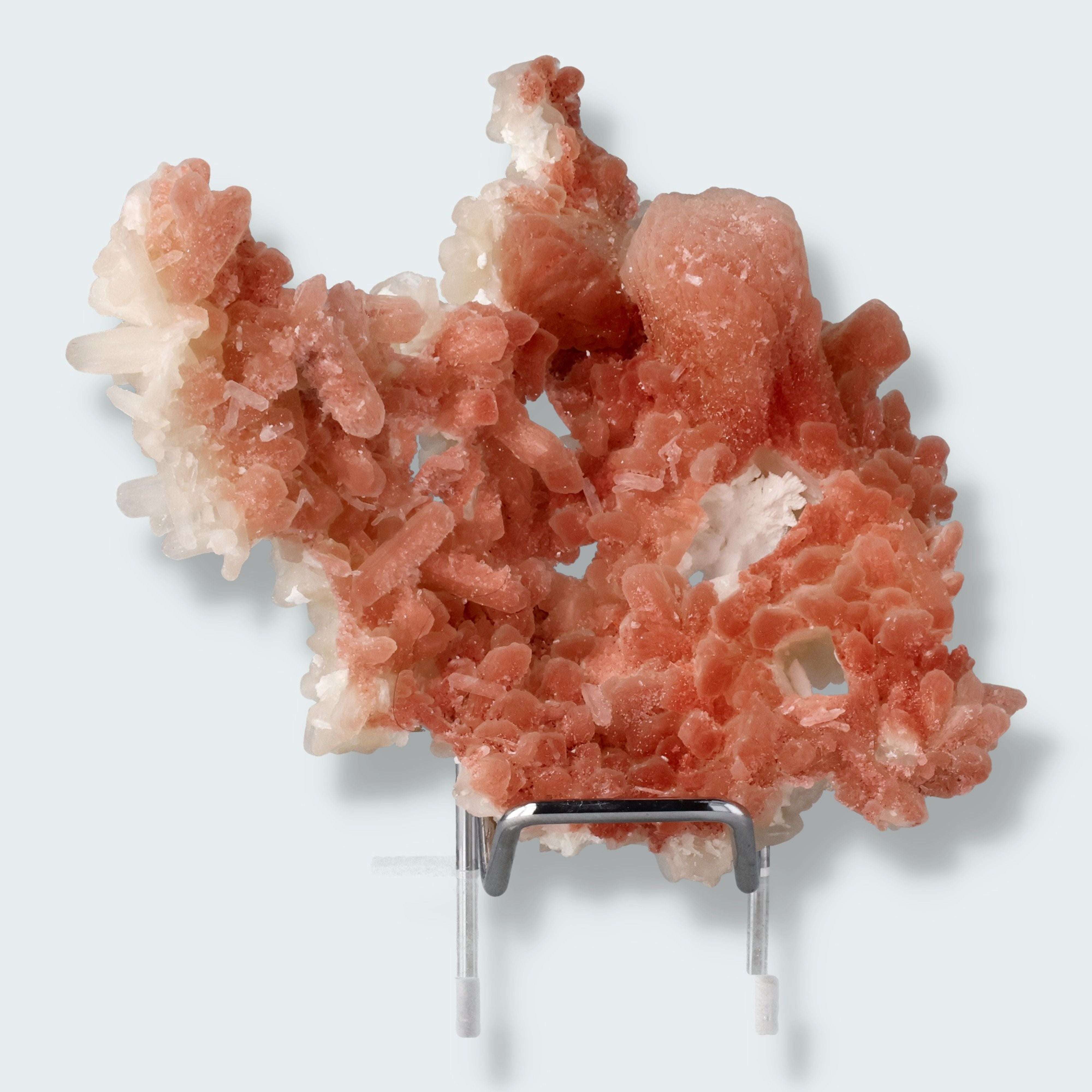 Hämatit an Stilbit und Calcit aus Indien (199g)