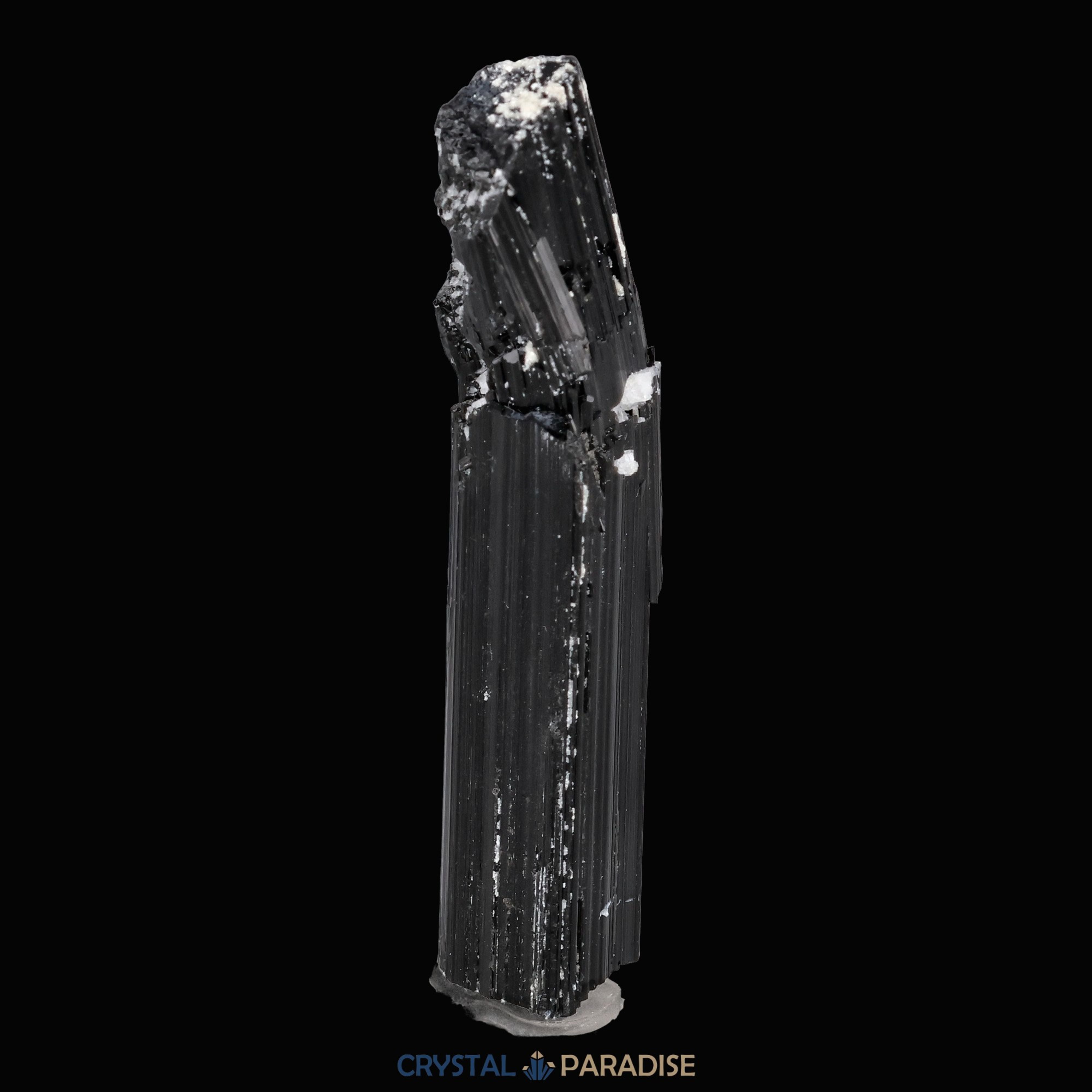 Schwarzer Schörl Turmalin an Himalaya Bergkristall (11,5g) - crystal paradise