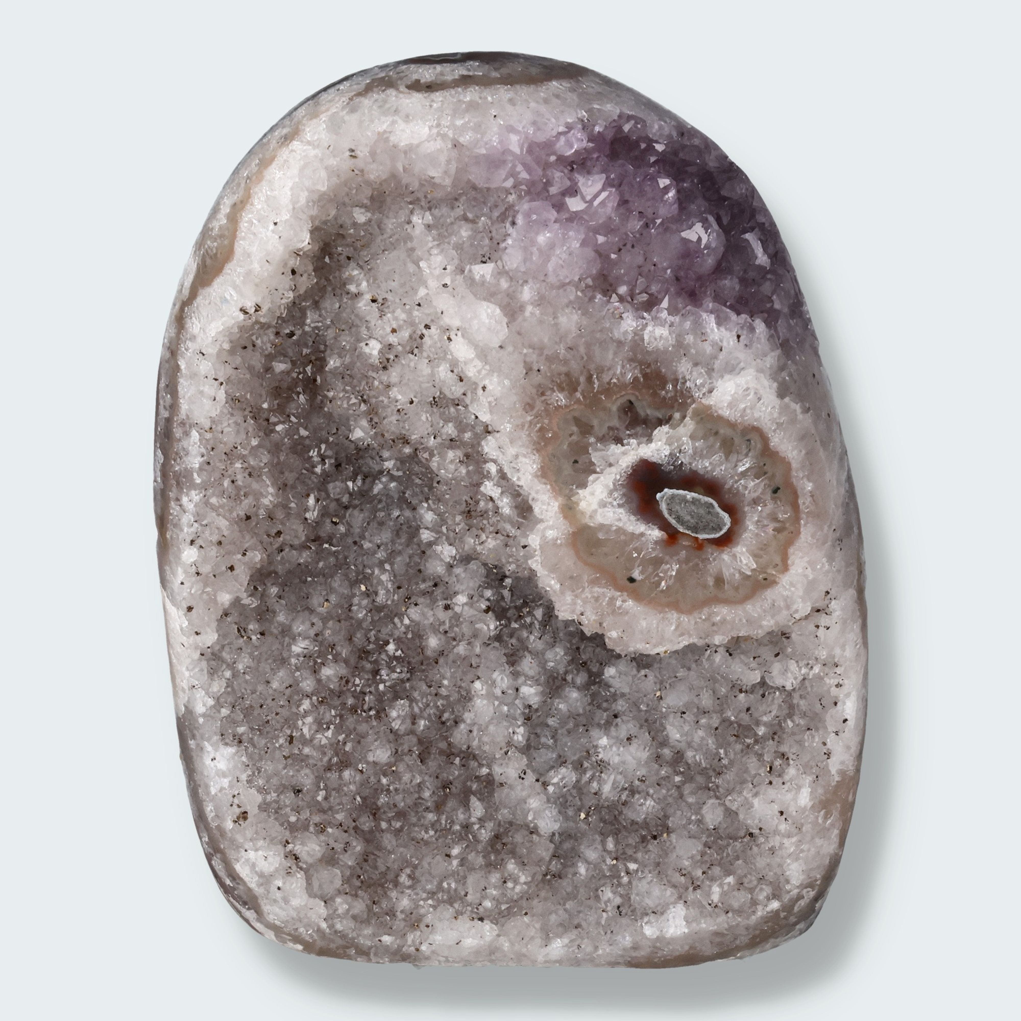 Achatisierter Amethyst Druse aus Uruguay (435g)