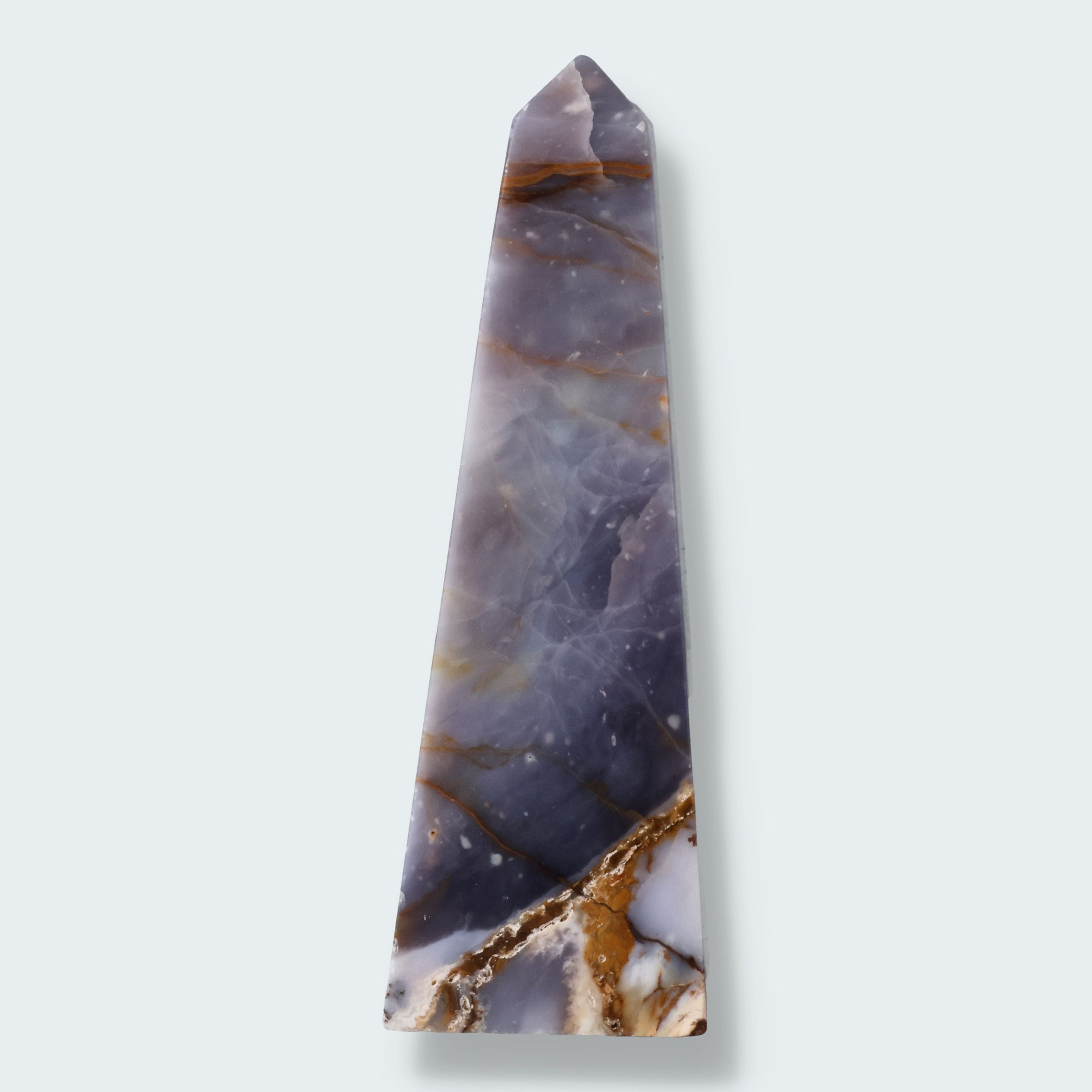 Pink Plume Achat Obelisk