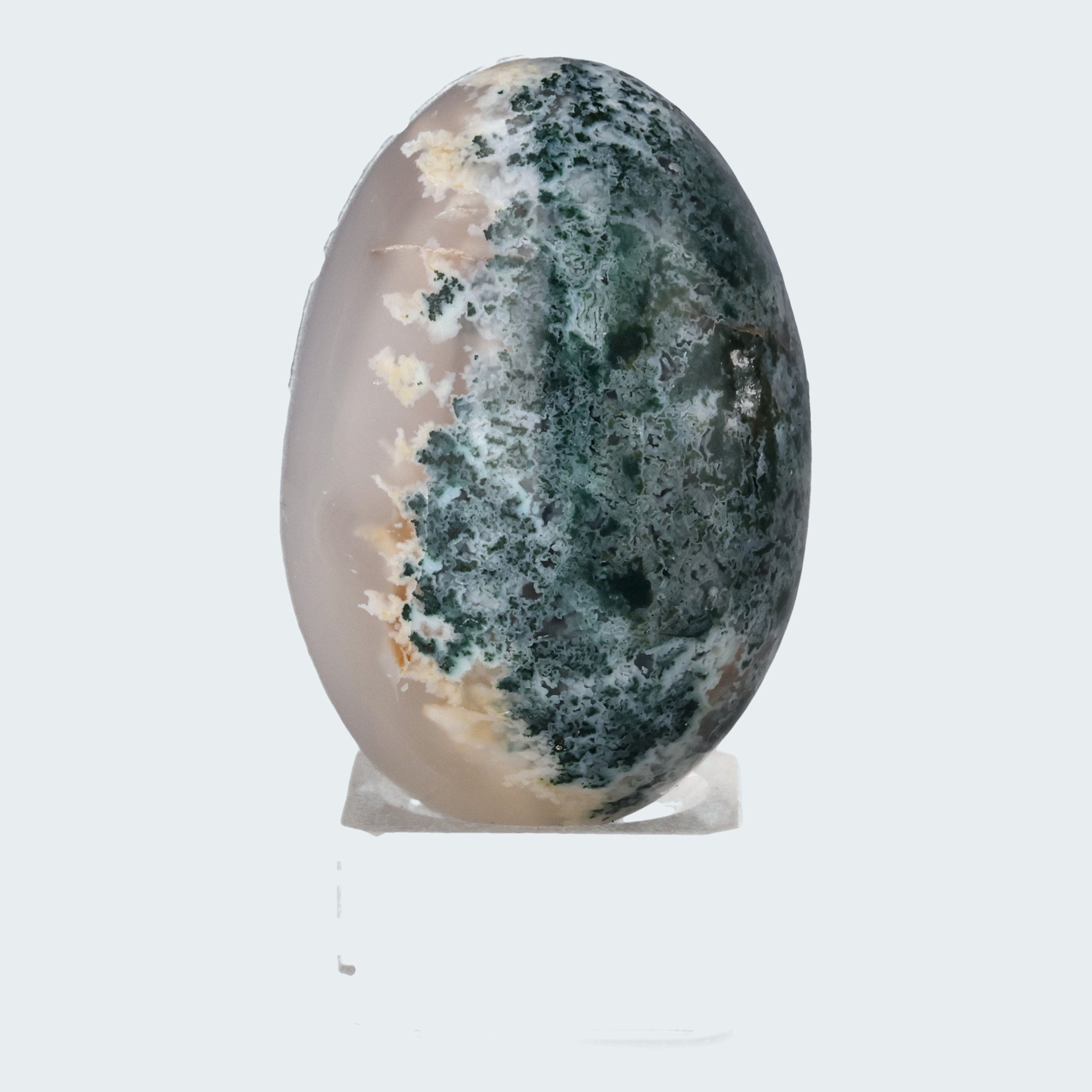 Ei aus Moosachat (120-190g)