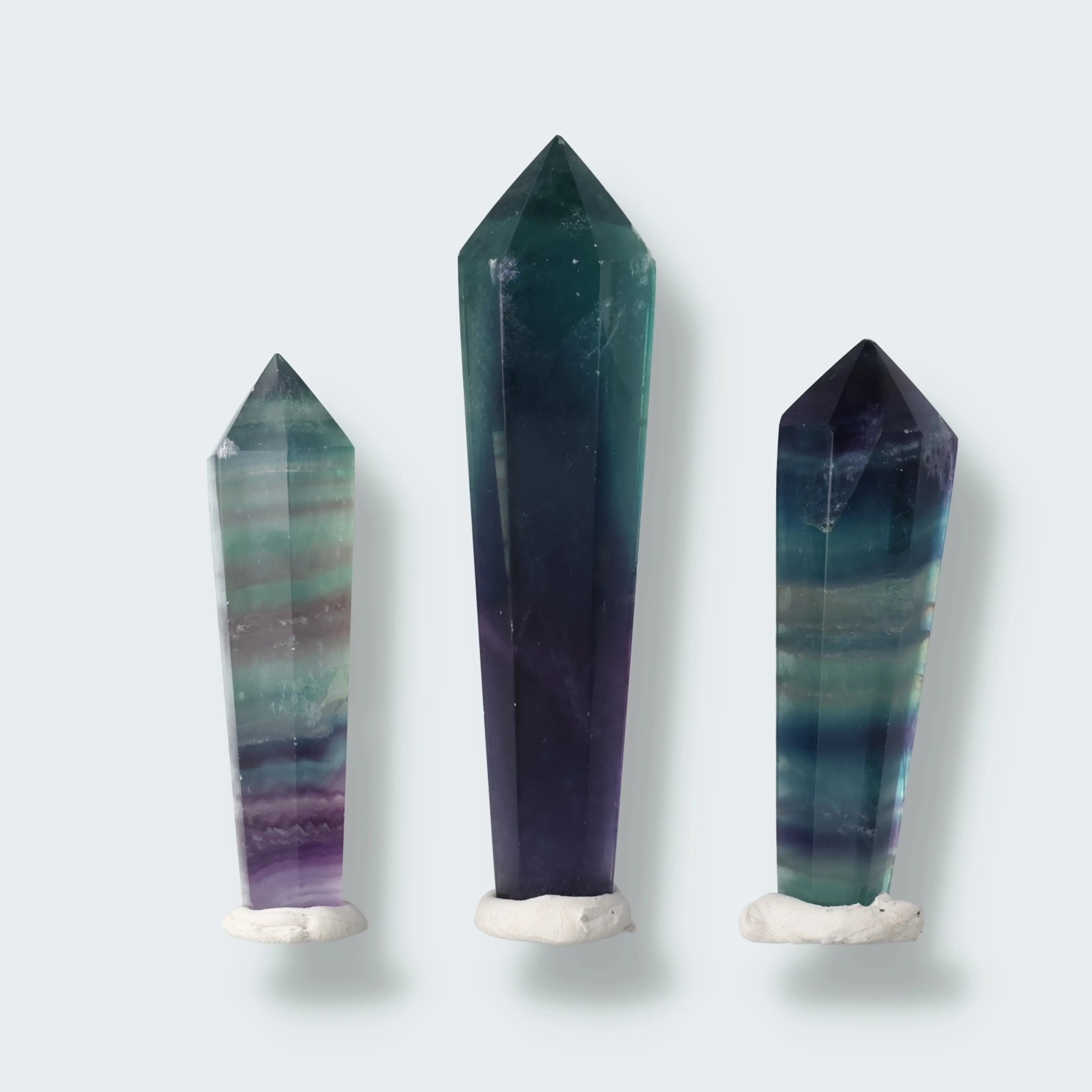 Regenbogen Fluorit Zepter