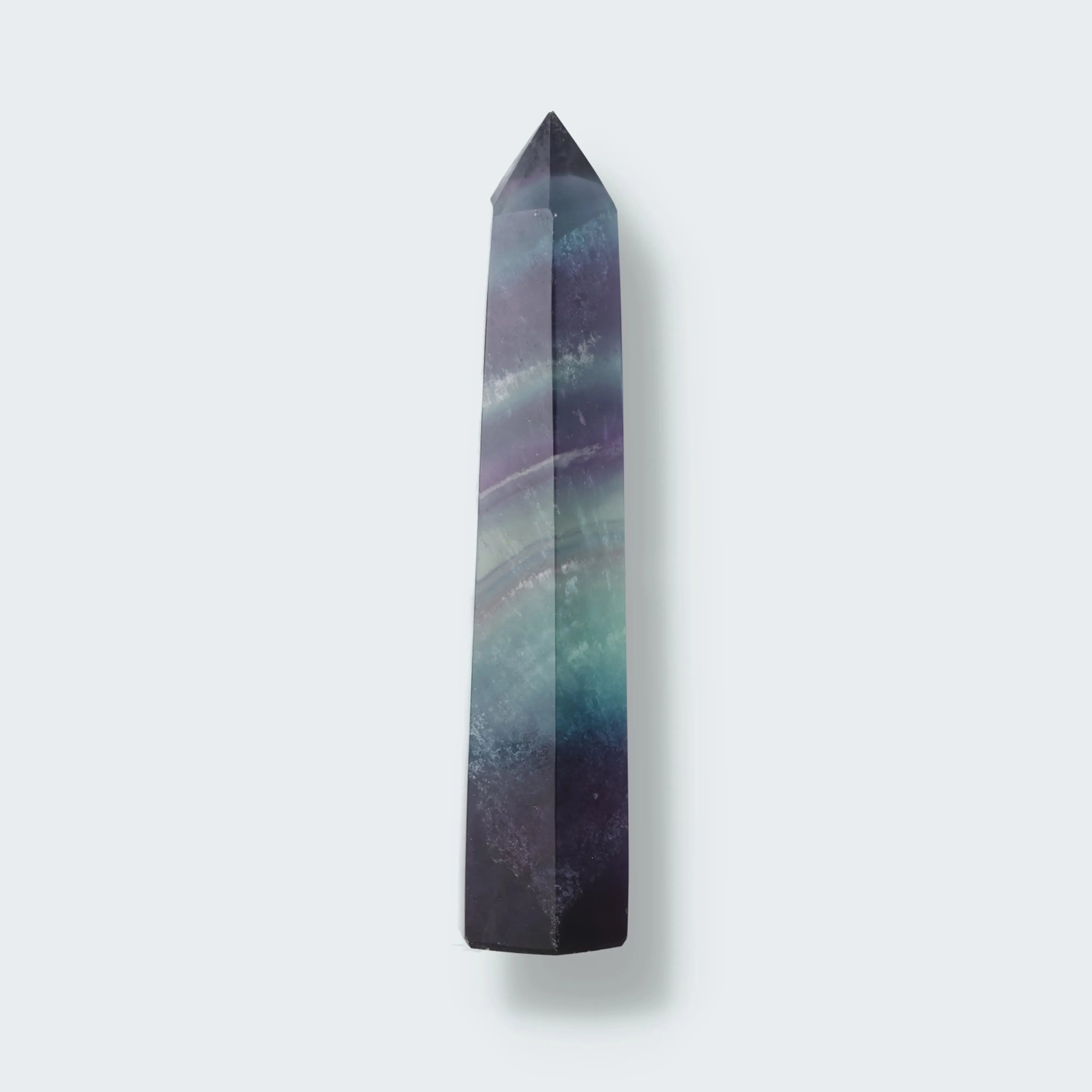 Regenbogen Fluorit Mini Obelisk (ca. 7 cm)