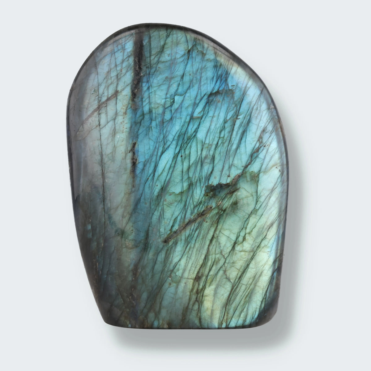 Labradorit aus Madagaskar, Stufe 10,0 × 3,0 × 13,5 cm