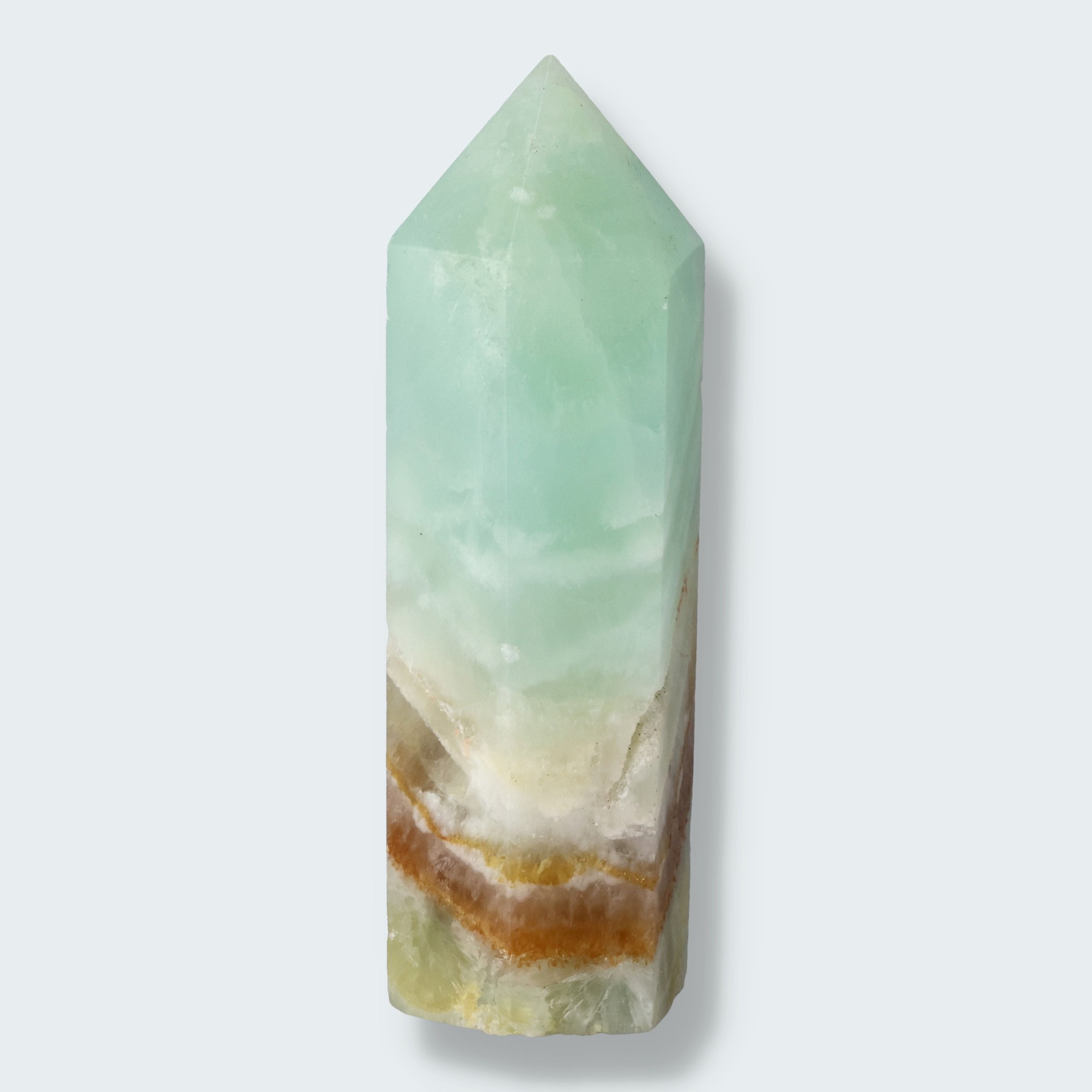 Pistazien Calcit Obelisk