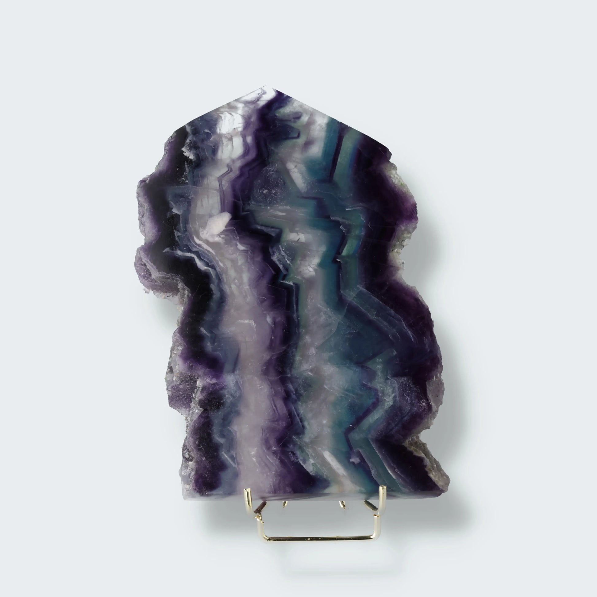 Fluorit Spitze mit ungeschliffenem Rand (560g)