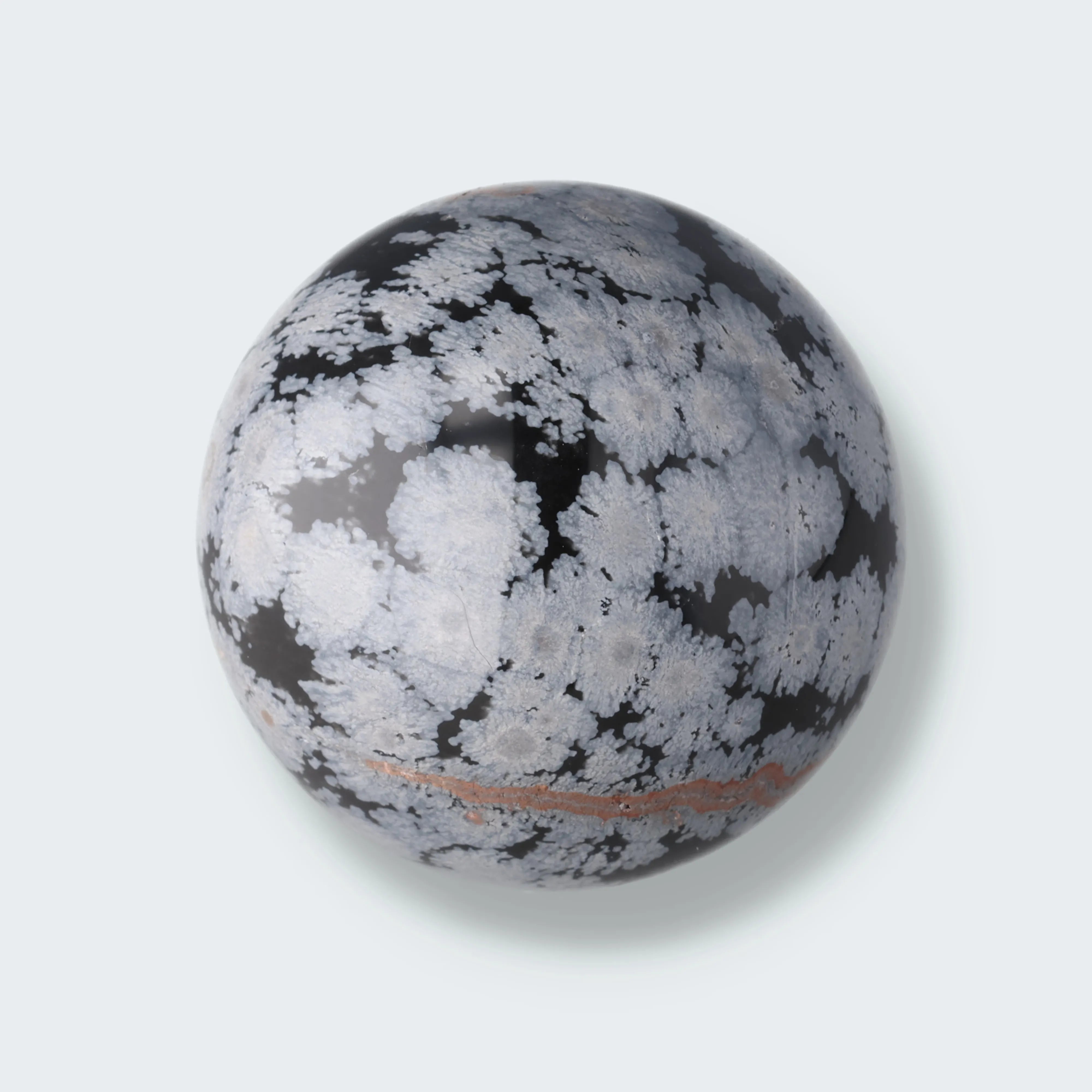 Schneeflocken Obsidian Kugel