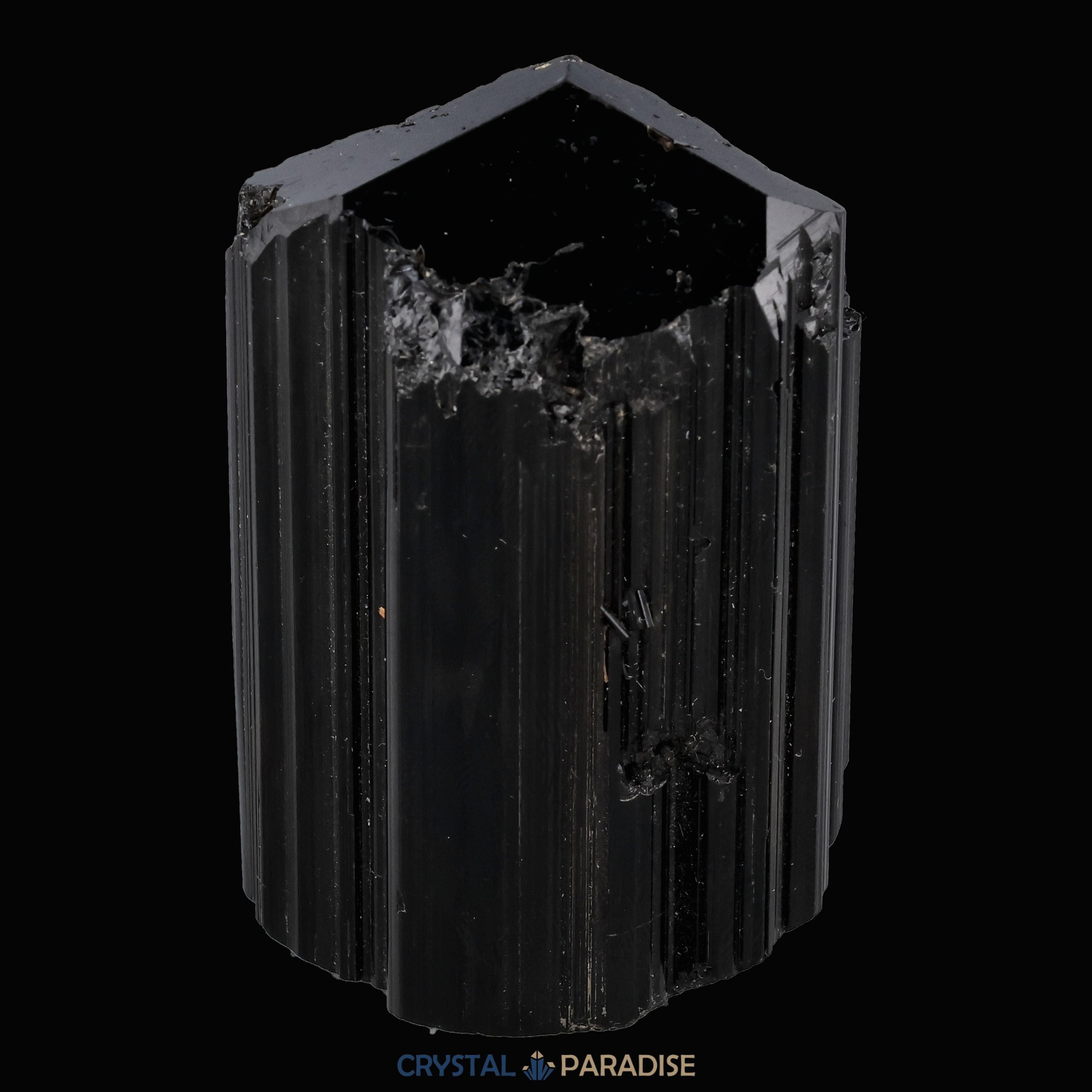 Kluftschwimmer Schwarzer Schörl Turmalin aus Brasilien (209g) - crystal paradise