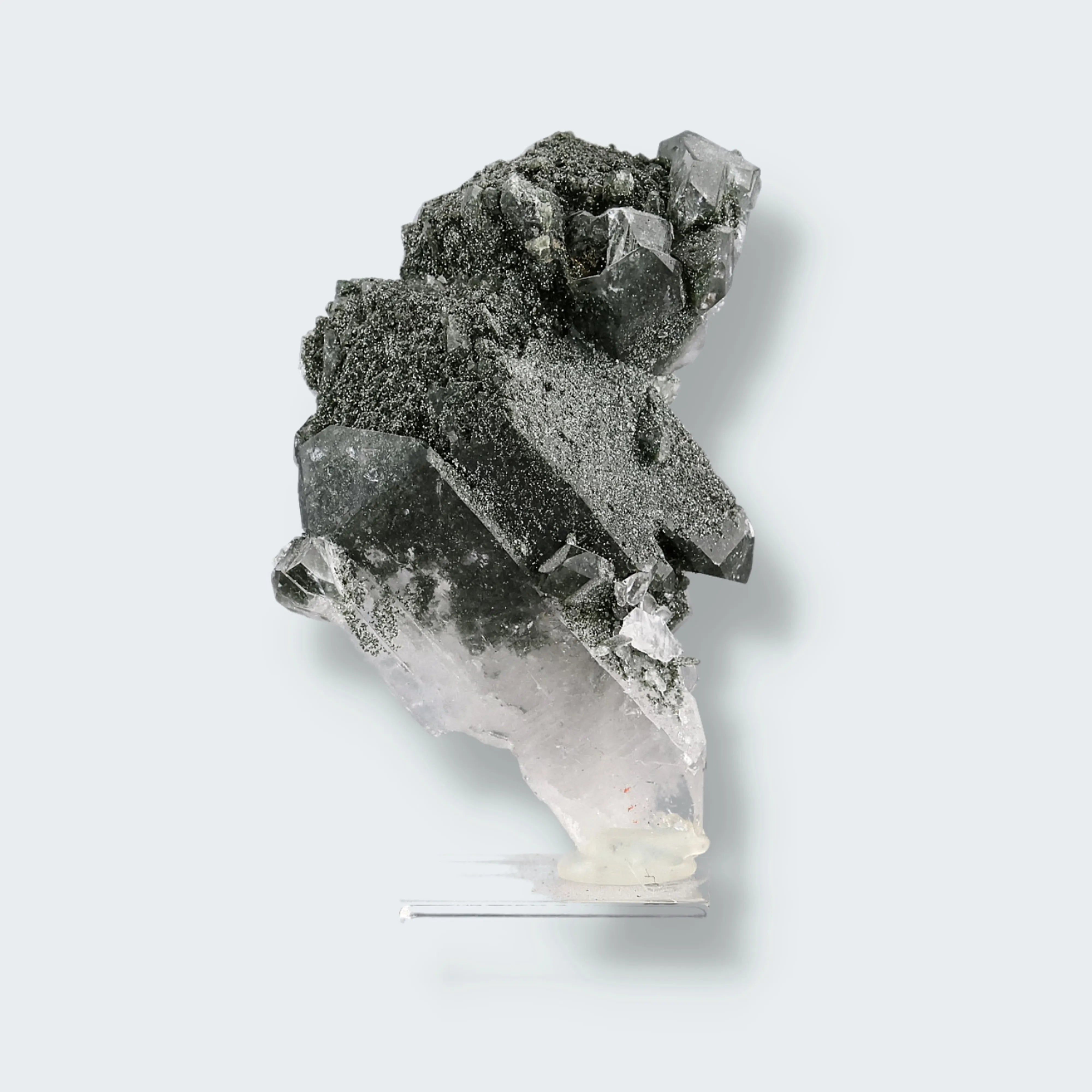 Chlorit Quarz aus der Schweiz, 79g, natürliches Mineral-Unikat