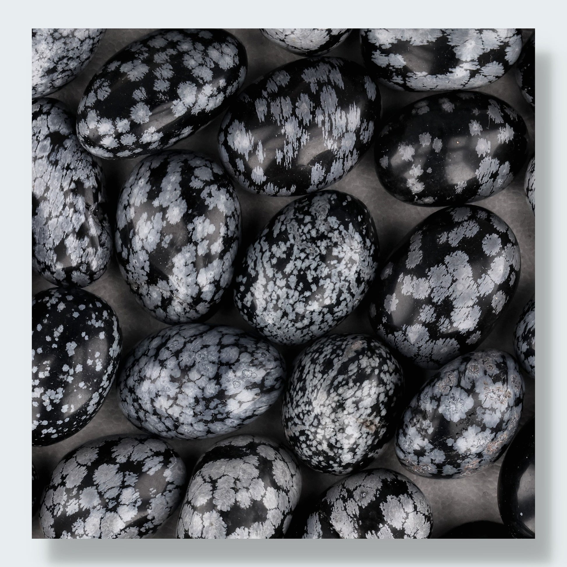 Schneeflocken Obsidian Trommelsteine