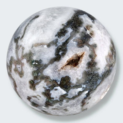 Moosachat Druzy Kugel 13cm