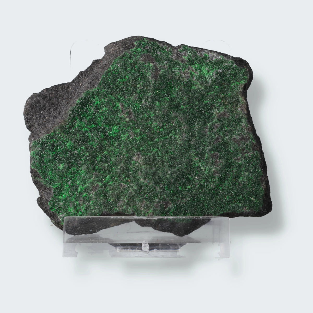 Uwarowit aus Ural, Russland, Stufe 4,0 × 4,0 × 0,5 cm
