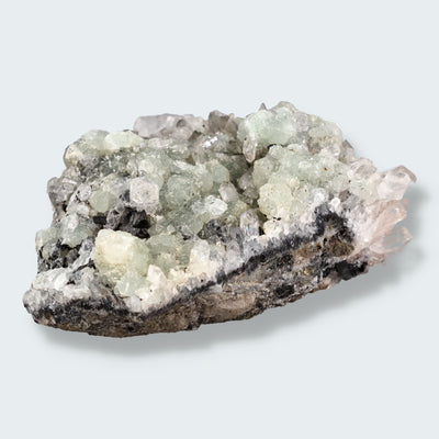Prehnit und Quarz Stufe aus Hubei, China (177)