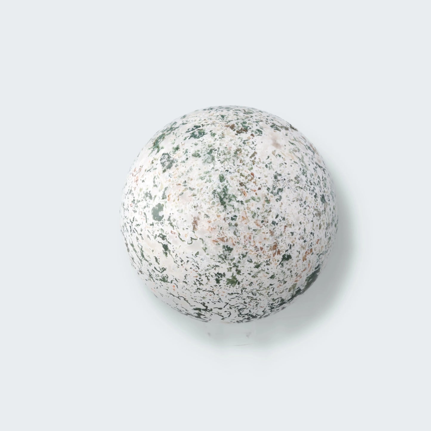 Moosachat Kugel weiss-grün (ca. 6 cm)