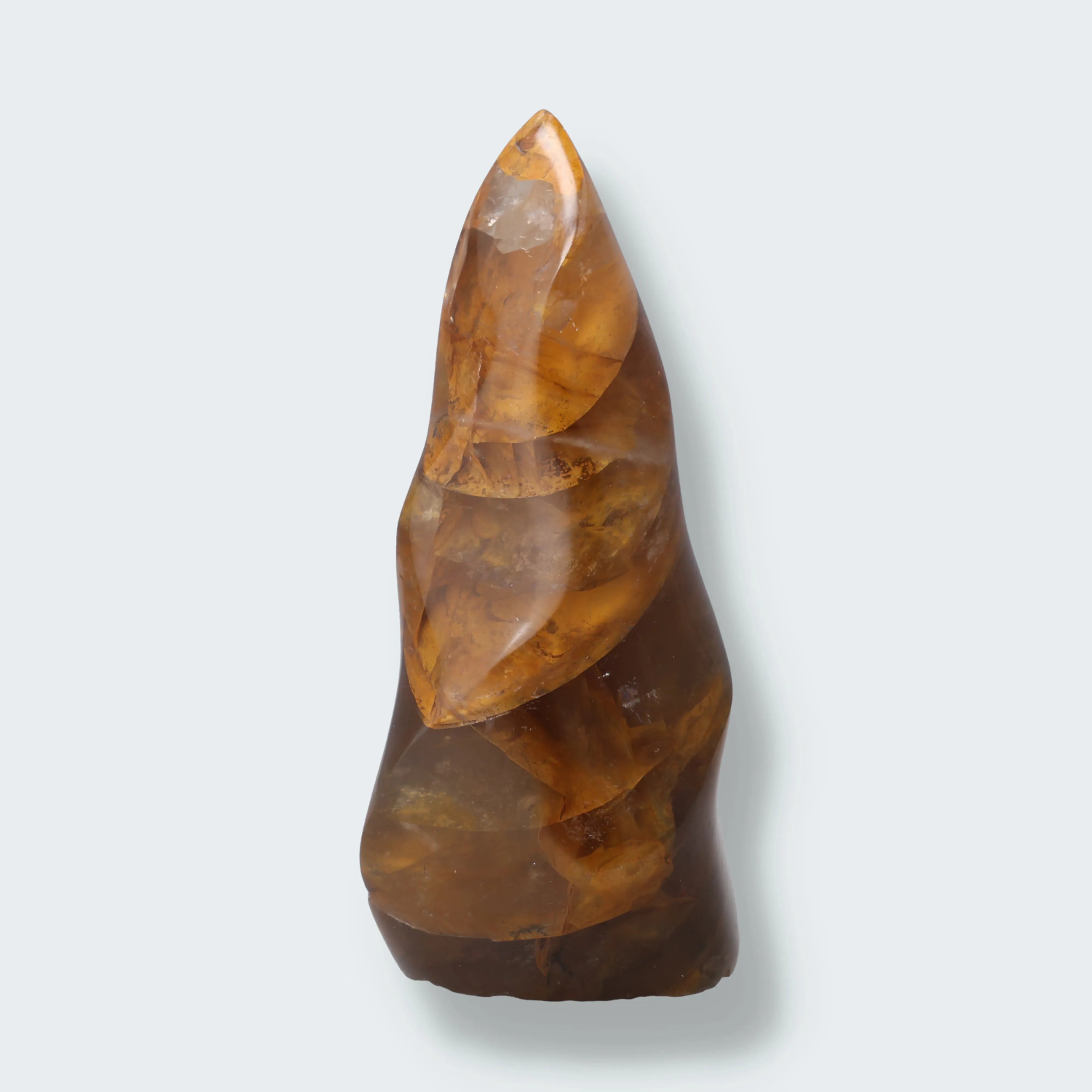 Golden Healer Flamme (Quarz mit Eisenoxid Einschlüssen) aus Brasilien (259g - 11cm)