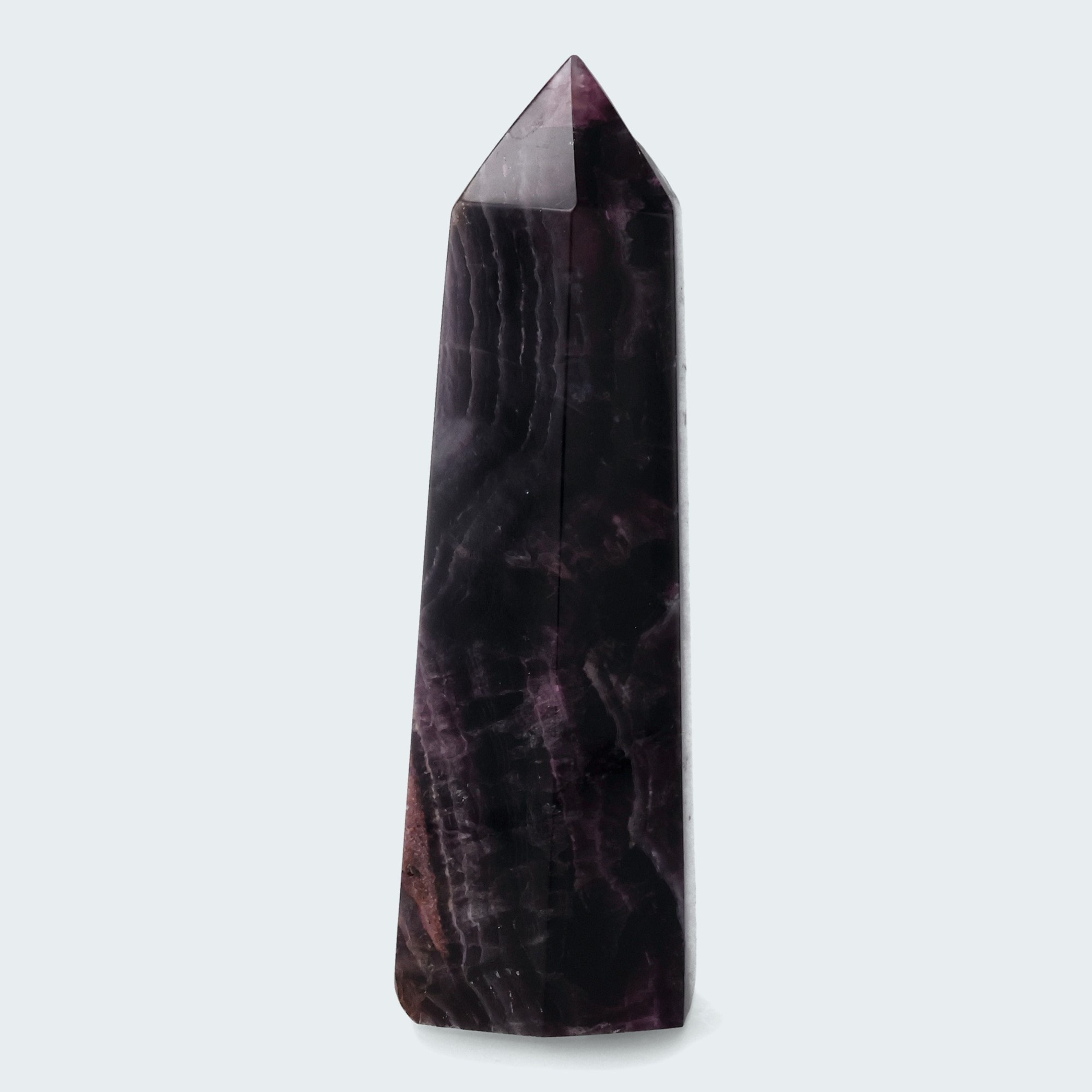 Violetter Fluorit Obelisk aus der inneren Mongolei (395g) – Ansicht 2