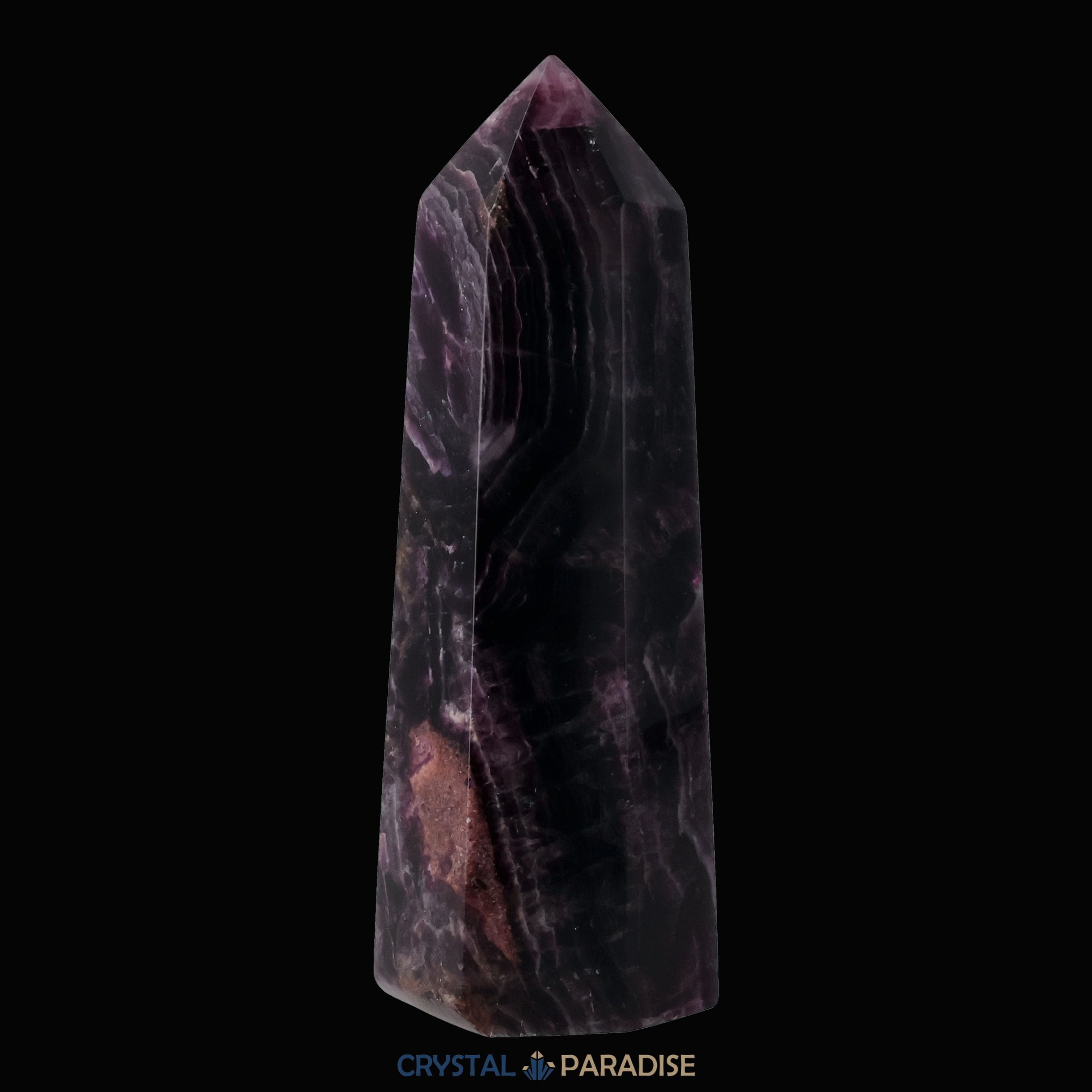 Violetter Fluorit Obelisk aus der inneren Mongolei (395g) – Ansicht 4