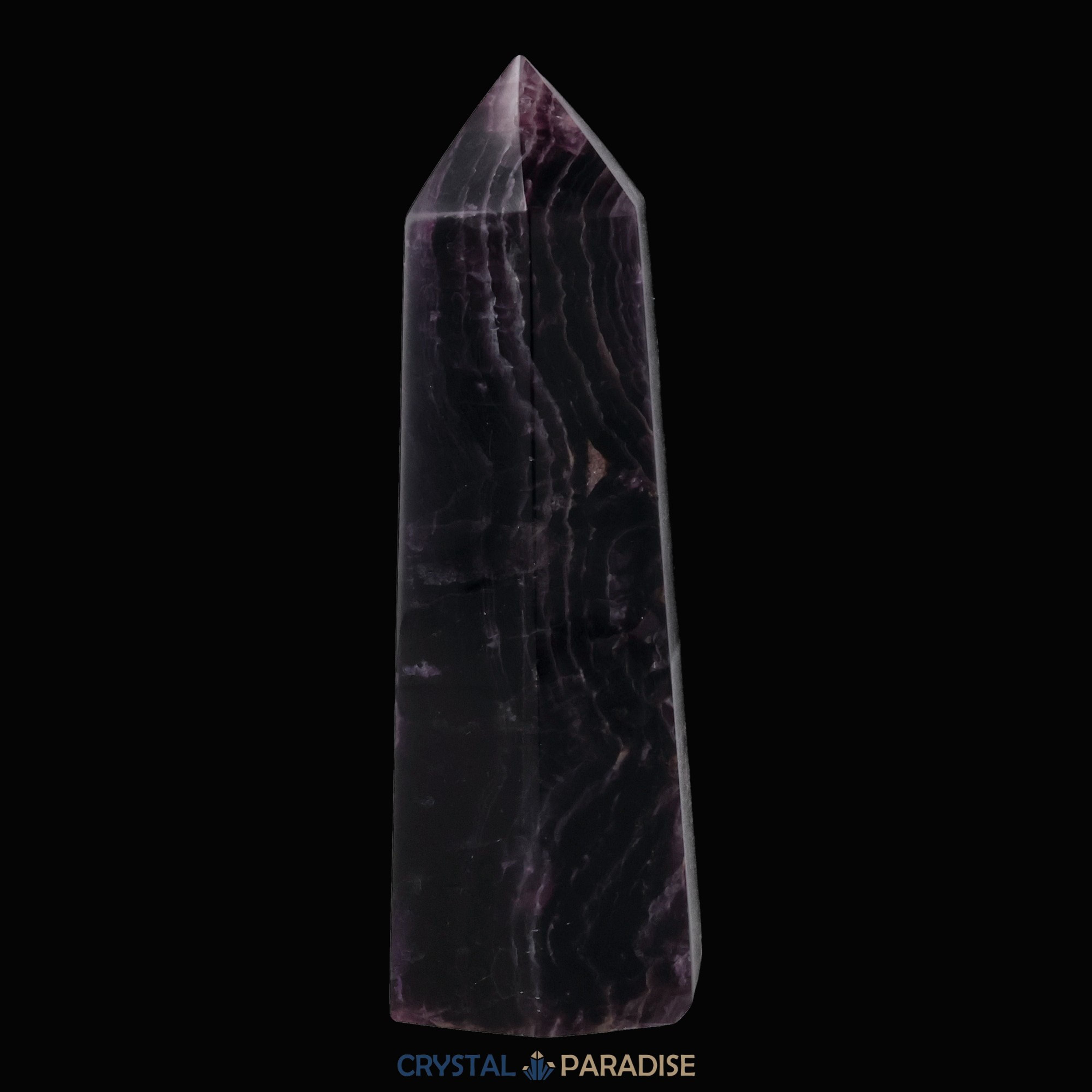 Violetter Fluorit Obelisk aus der inneren Mongolei (395g) – Ansicht 8