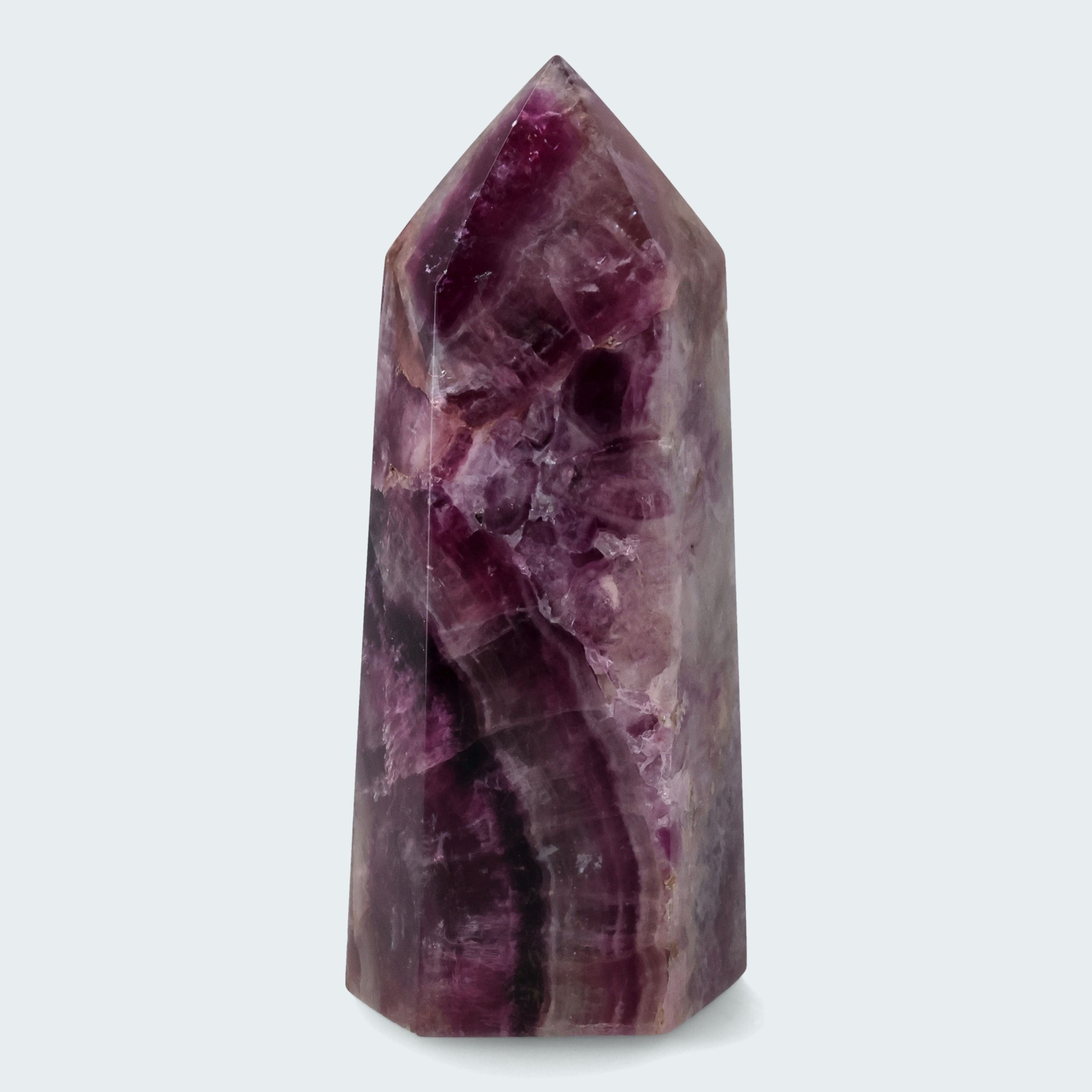 Violetter Fluorit Obelisk aus der inneren Mongolei (712g) – Ansicht 3