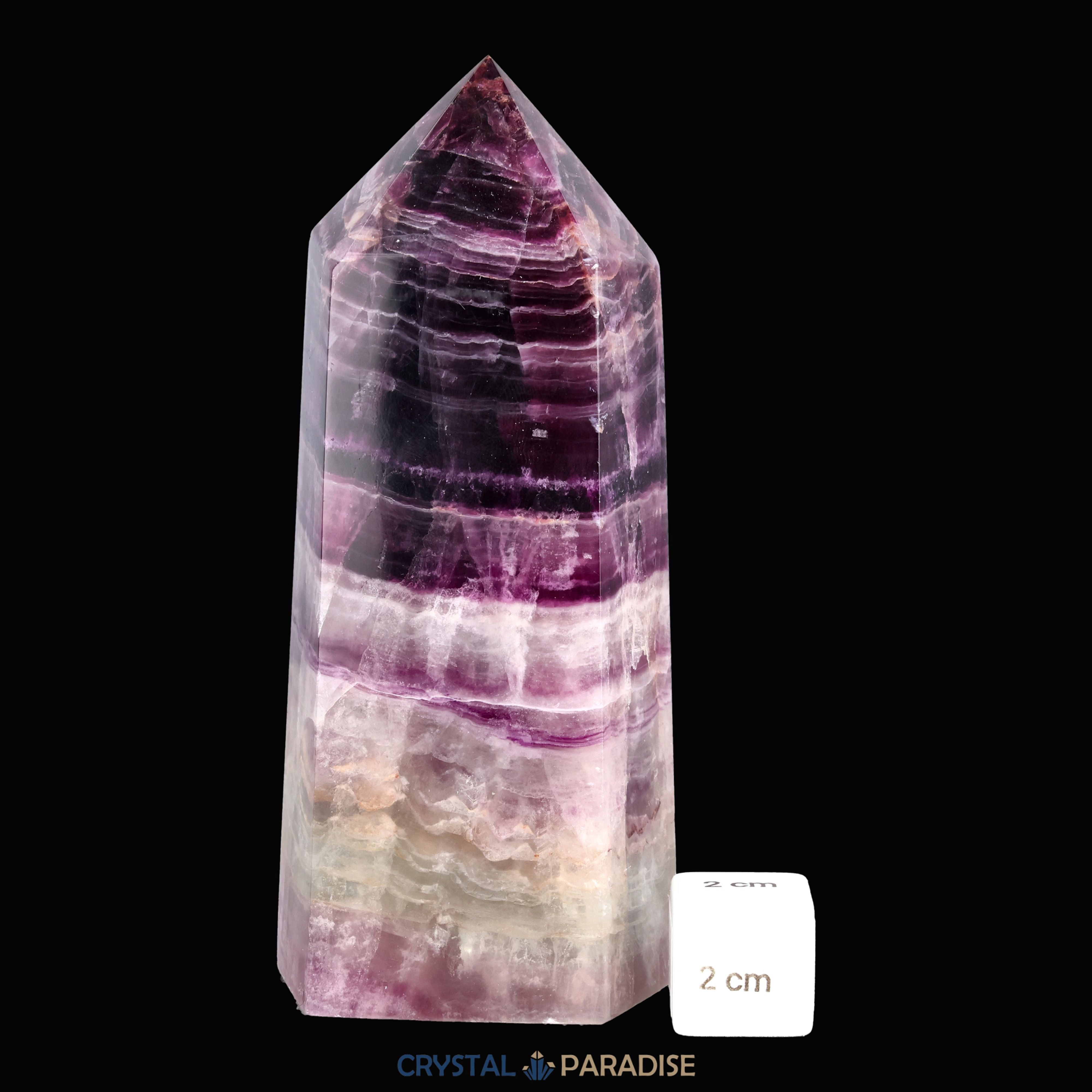 Violetter Fluorit Obelisk aus der inneren Mongolei (822g) – Ansicht 2