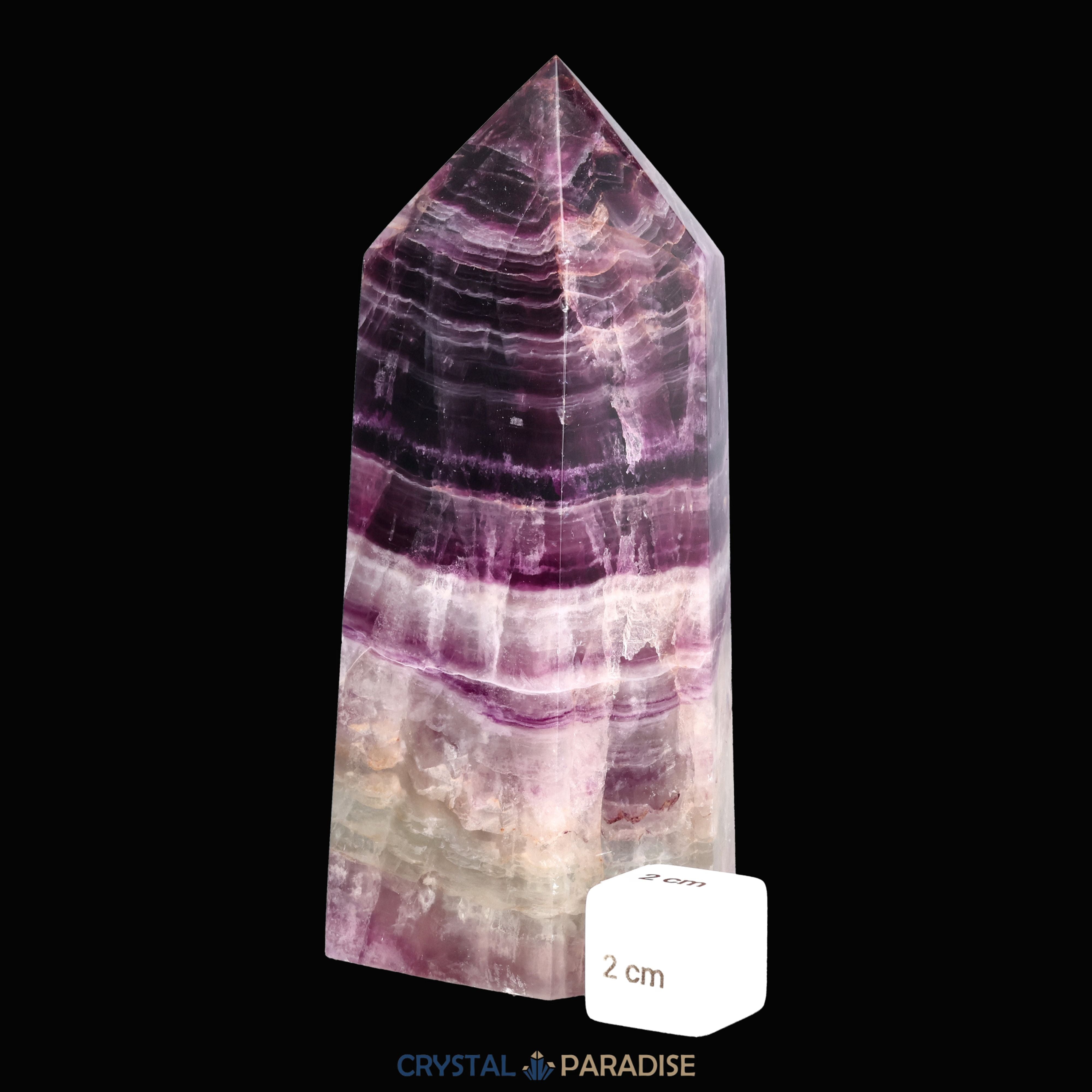 Violetter Fluorit Obelisk aus der inneren Mongolei (822g) – Ansicht 3