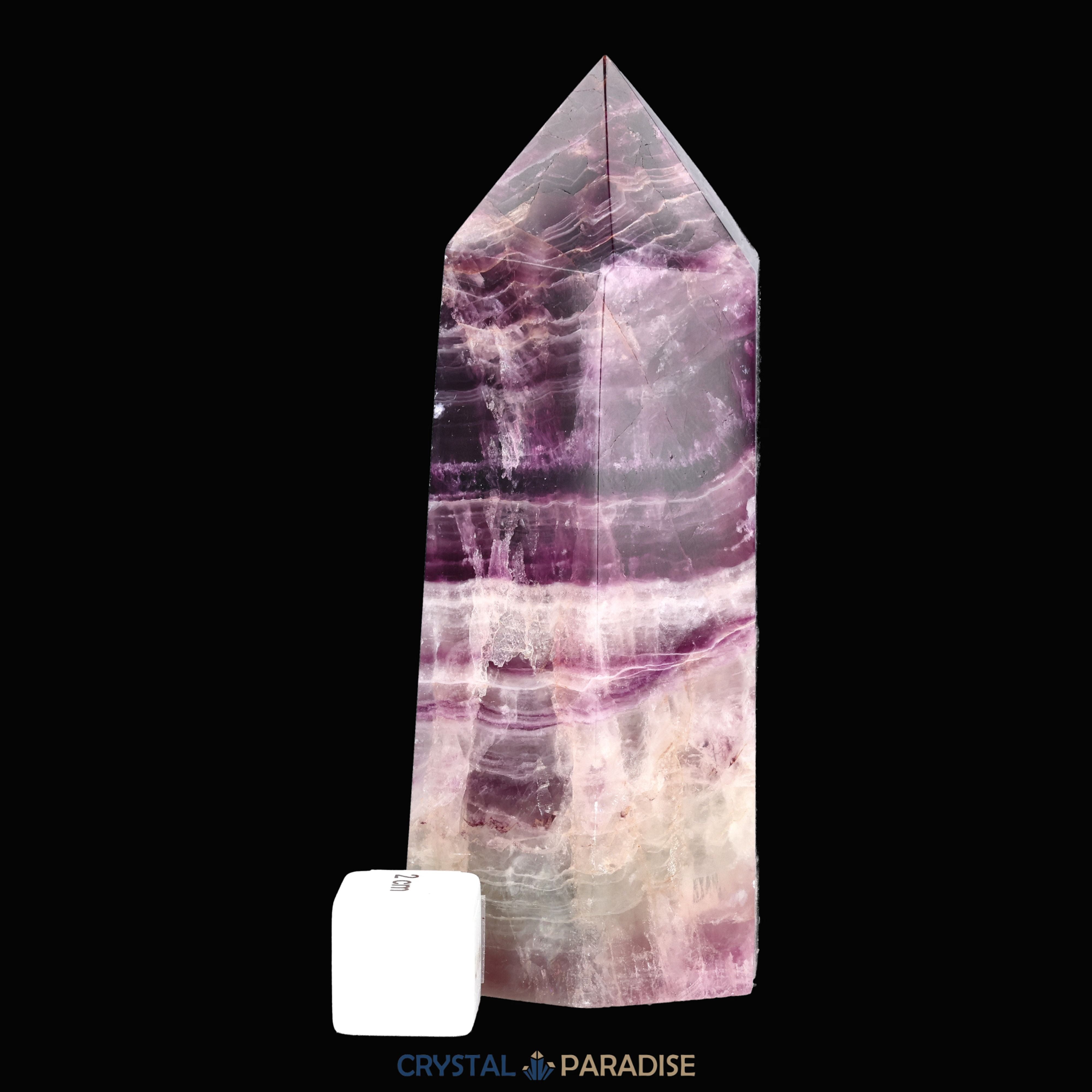 Violetter Fluorit Obelisk aus der inneren Mongolei (822g) – Ansicht 4